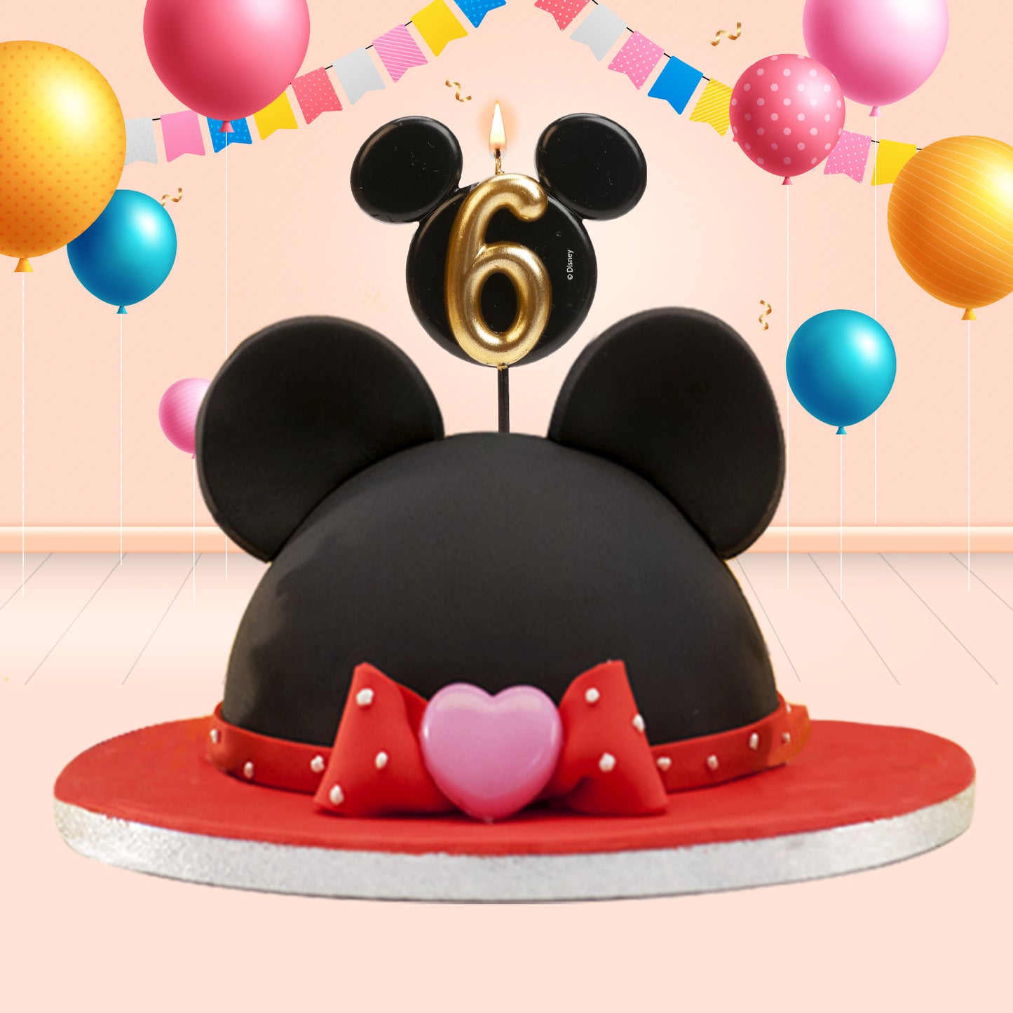 VELAS DE CUMPLEAÑOS OREJAS MICKEY MOUSE 8.5 CM | Nº6