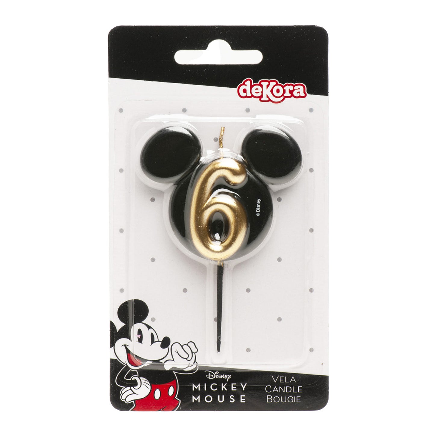 VELAS DE CUMPLEAÑOS OREJAS MICKEY MOUSE 8.5 CM | Nº6