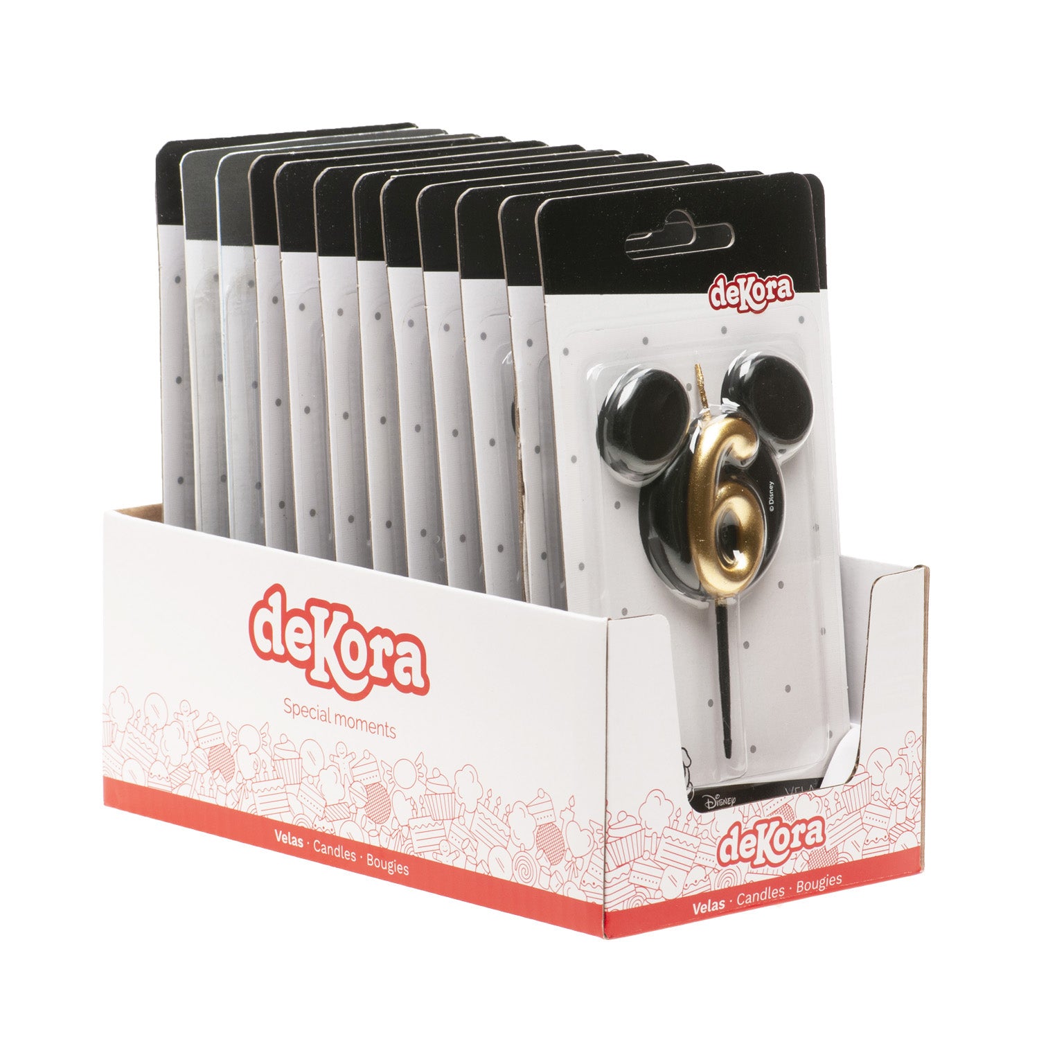 VELAS DE ANIVERSÁRIO ORELHAS DO MICKEY MOUSE 8,5 CM | Nº 6