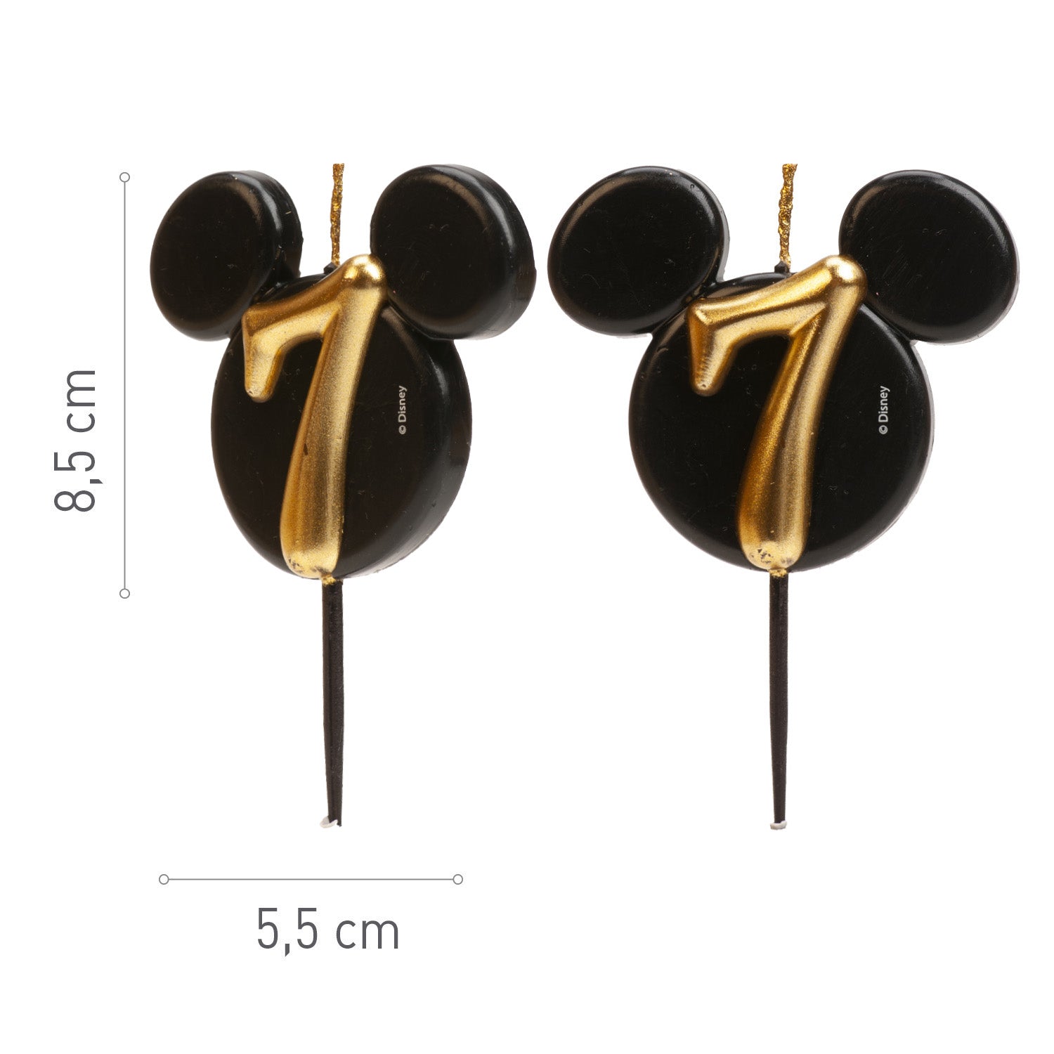 VELAS DE ANIVERSÁRIO ORELHAS DO MICKEY MOUSE 8,5 CM | Nº 7