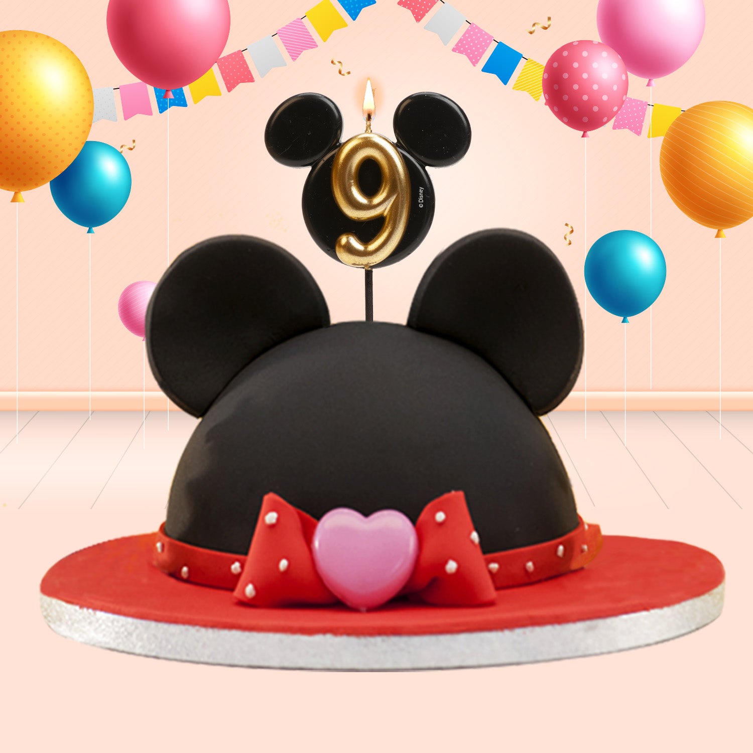 VELAS DE ANIVERSÁRIO ORELHAS DO MICKEY MOUSE 8,5 CM | Nº 9