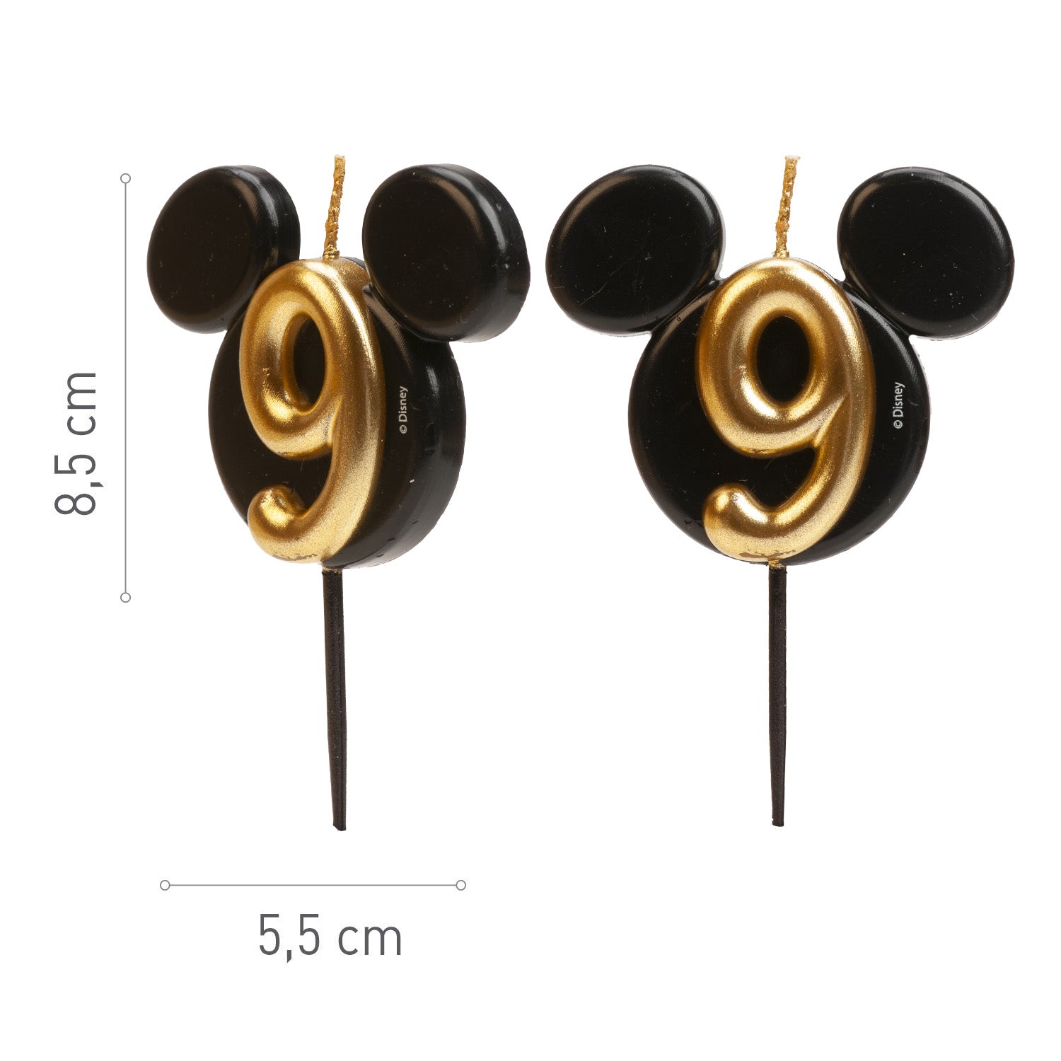 VELAS DE CUMPLEAÑOS OREJAS MICKEY MOUSE 8.5 CM | Nº9