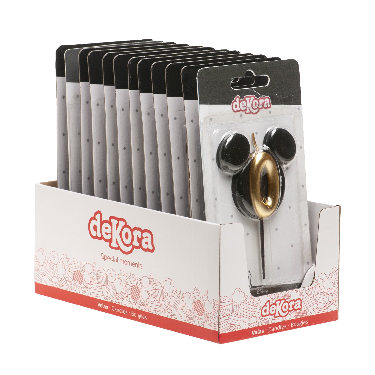 VELAS DE ANIVERSÁRIO ORELHAS DO MICKEY MOUSE 8,5 CM | Nº 0