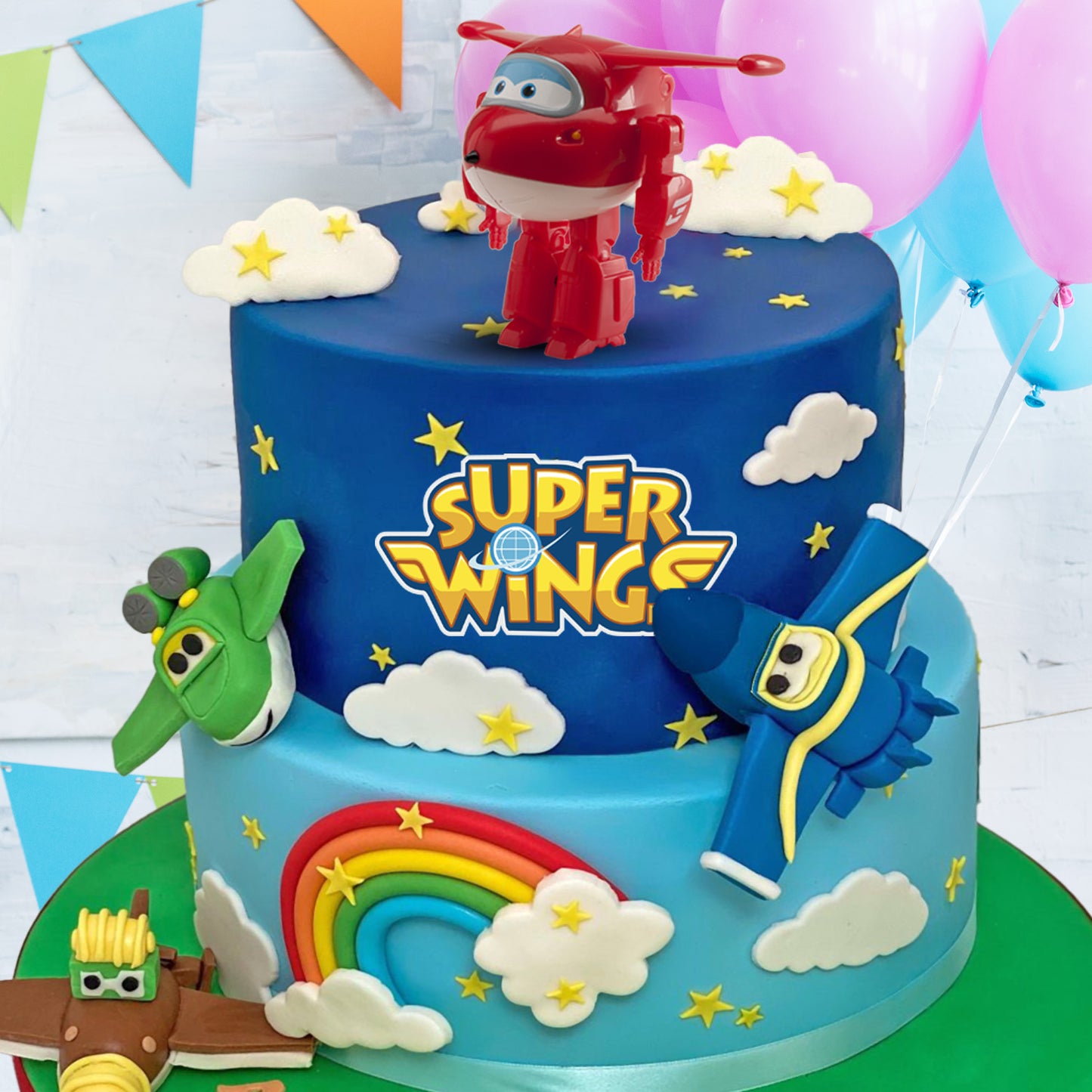 SET 6 PVC SUPER WINGS JETT 7CM
