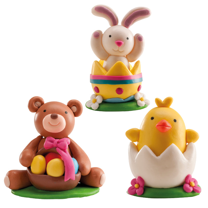 FIGURINES CLAY 3D PÂQUES ASSORTIS 5,5 CM