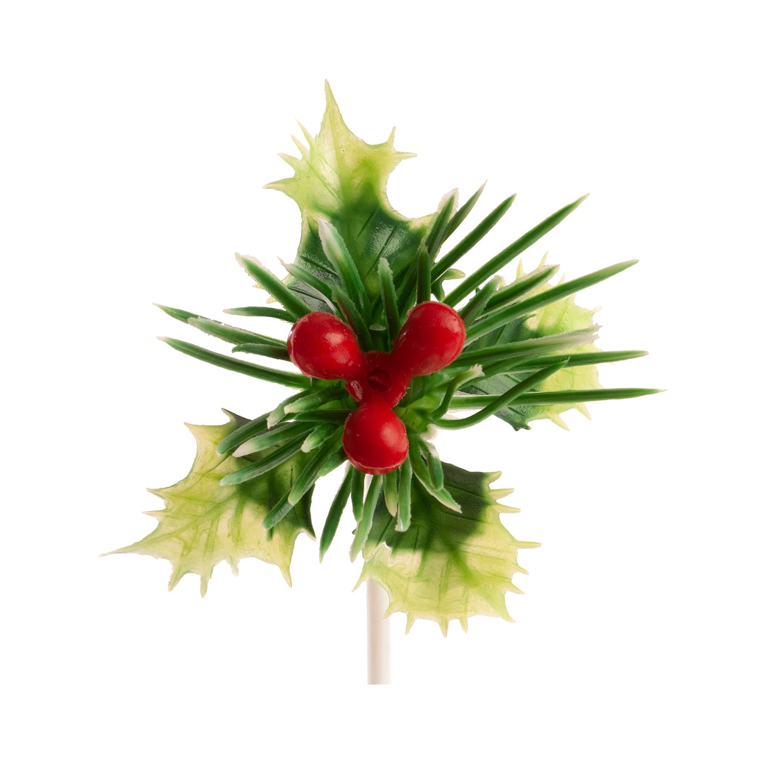 FLOR DE NATAL COM FUSO PLÁSTICO 3 MOD. 4,7CM