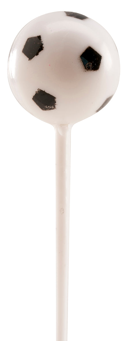 FOOTBALL PLASTIC BALLOON CAKE TOPPER Ø 2.3CM H 6CM