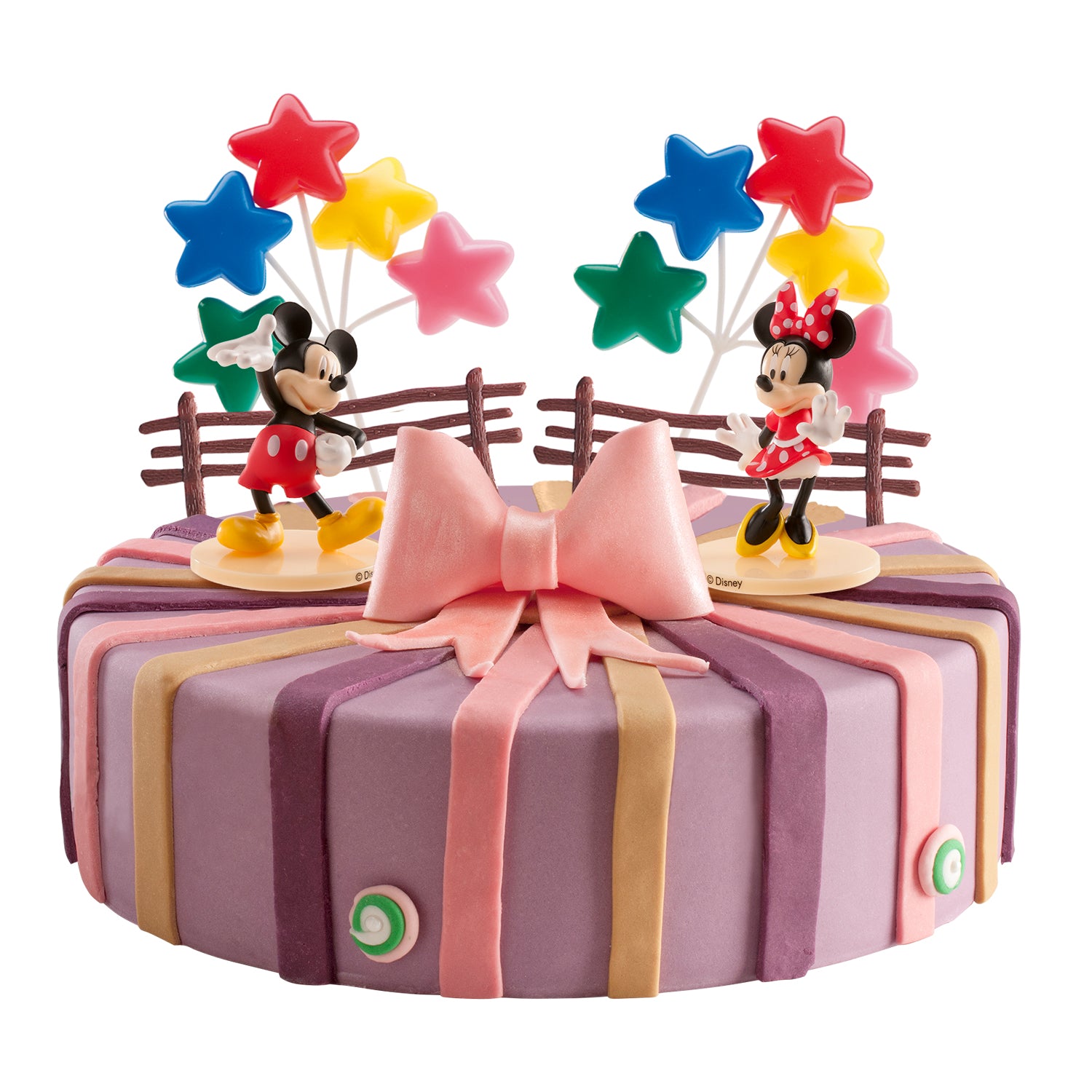 PVC RETAIL MICKEY AND MINNIE CAKE DECORATING KIT