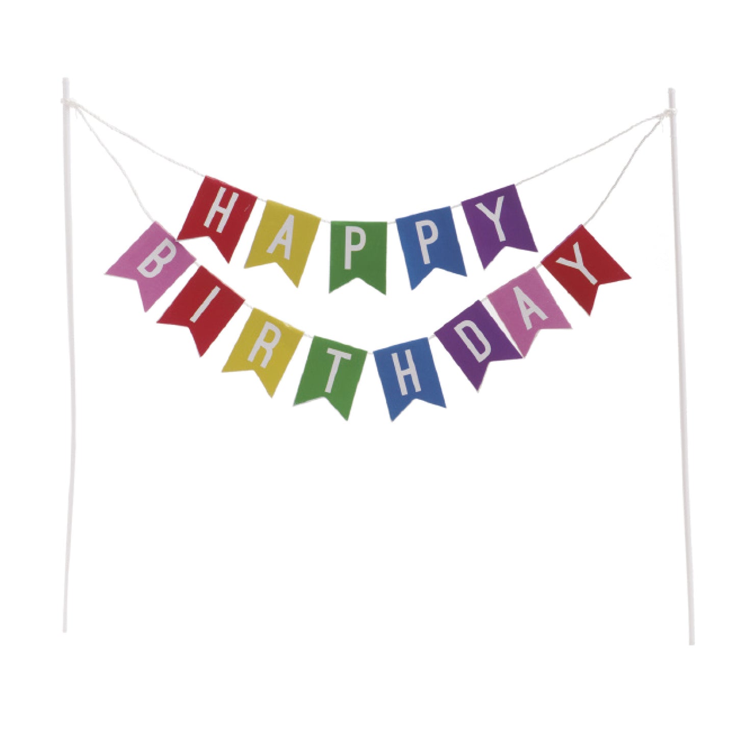 CAKE TOPPER BANDIERA HAPPY BIRTHDAY