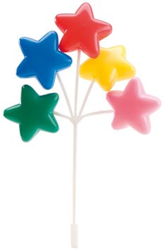 GLOBOS DE PLÁSTICO EN FORMA DE ESTRELLA 17CM