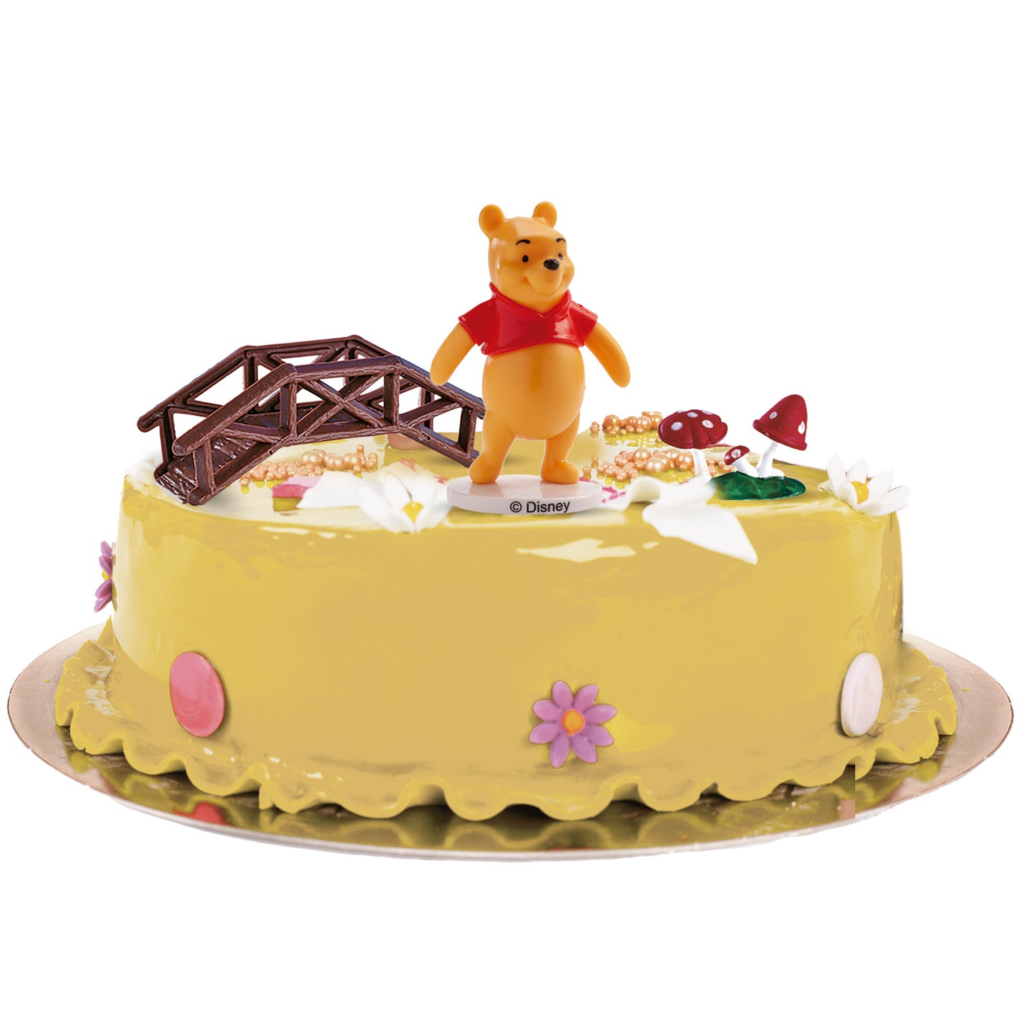 KIT DE DECORAÇÃO DE BOLO WINNIE THE POOH PVC