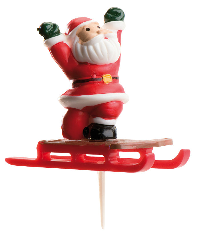 SANTA CLAUS CLASSIC ASSORTED WITH SLEDGE 6-6,5CM
