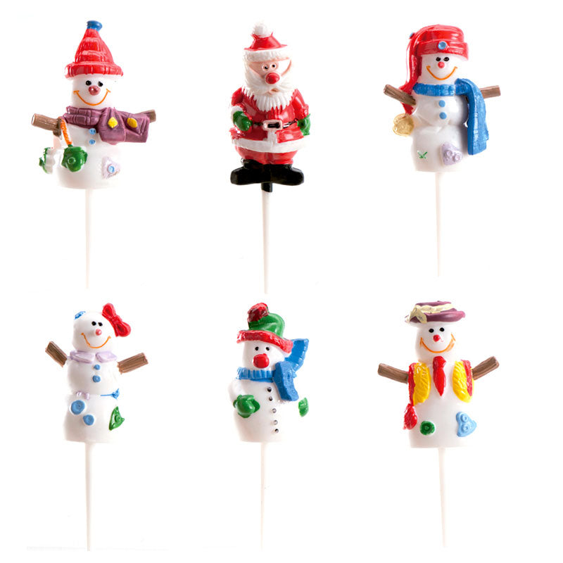 SURT. PLASTICO MUNECOS DE NIEVE Y SANTA 3,5CM