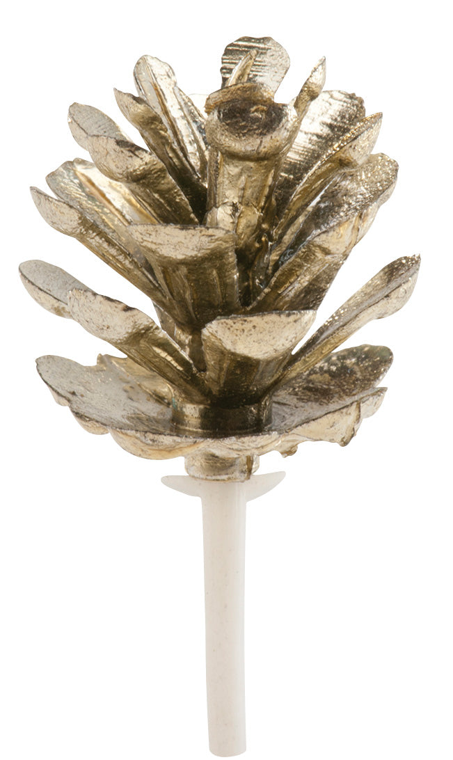 PIÑA DE PLASTICO DORADA 4CM
