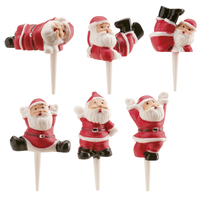 PAPA NOEL ROJO PLASTICO SURTIDO 6CM