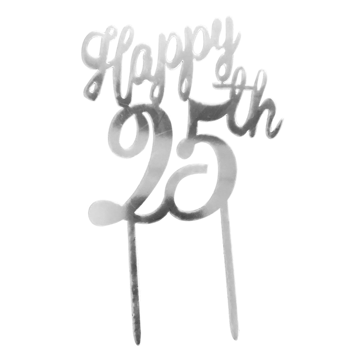 CAKE TOPPER 25th ANNIVERSAIRE 16CM