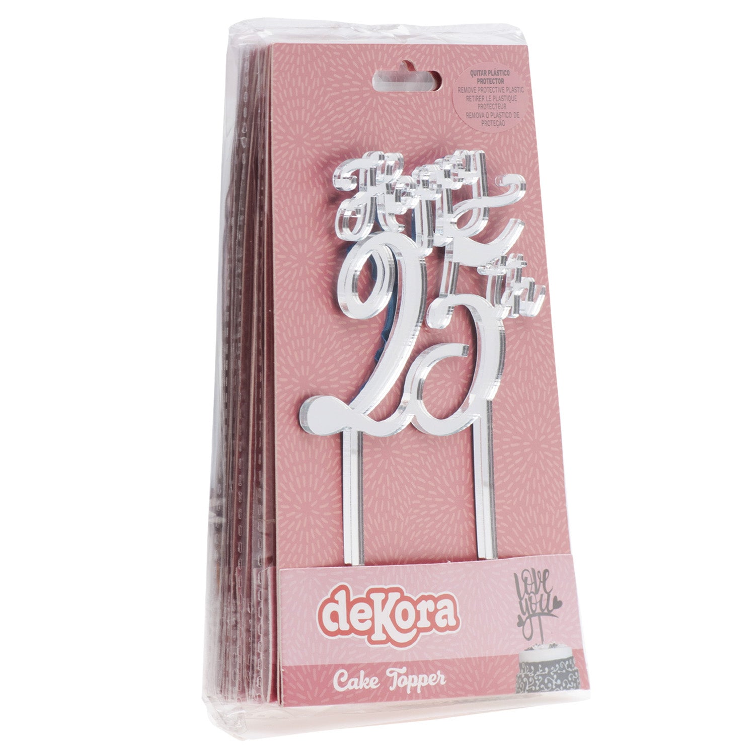 CAKE TOPPER 25th ANIVERSÁRIO 16CM
