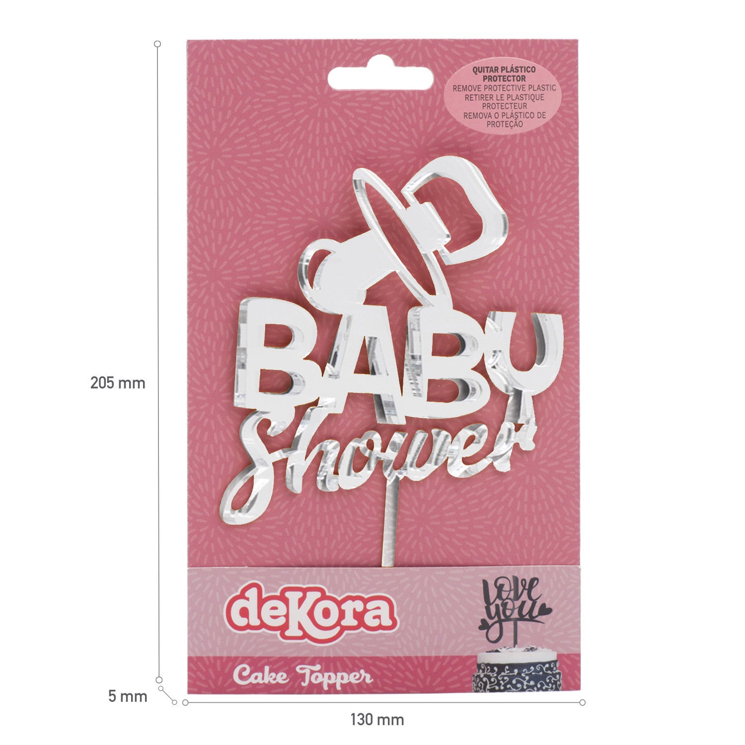 CAKE TOPPER BABY SHOWER 16X10CM