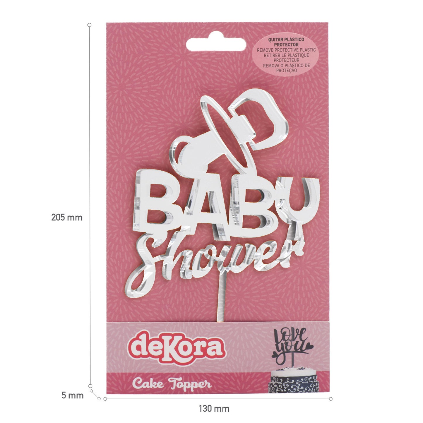 CAKE TOPPER BABY SHOWER 16X10CM