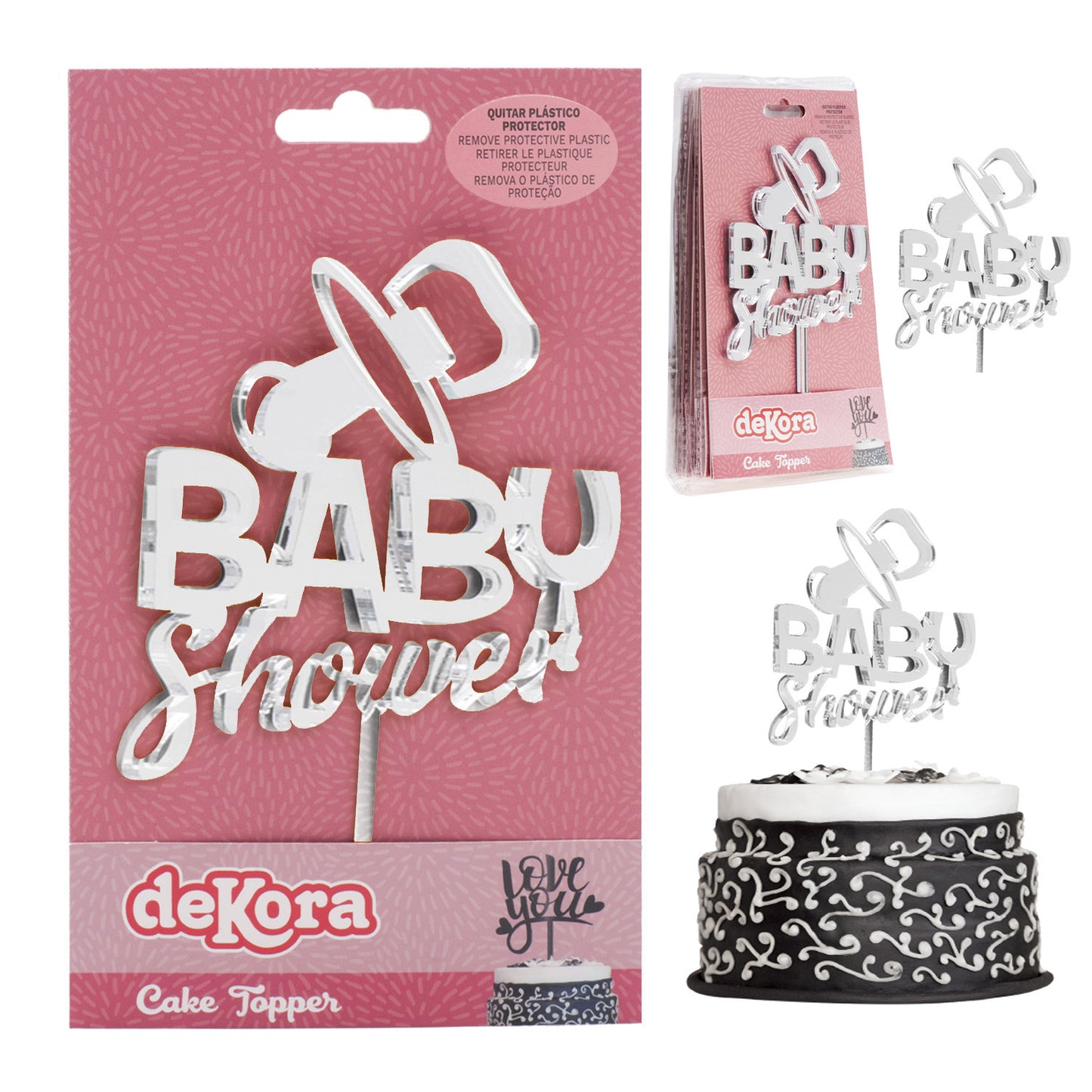 CAKE TOPPER BABY SHOWER 16X10CM
