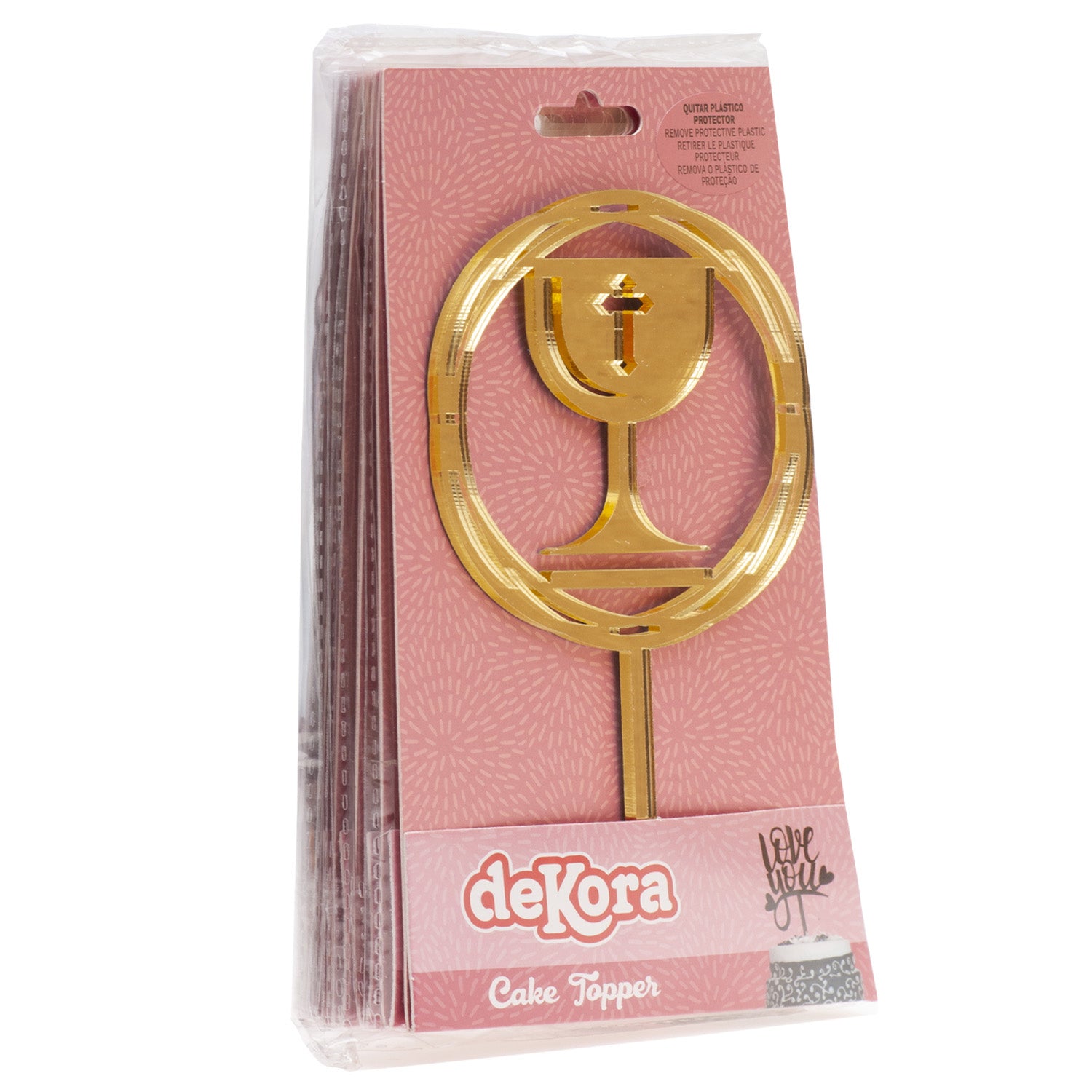 CAKE TOPPER CHALICE DA COMUNHÃO 16,5X9,9CM