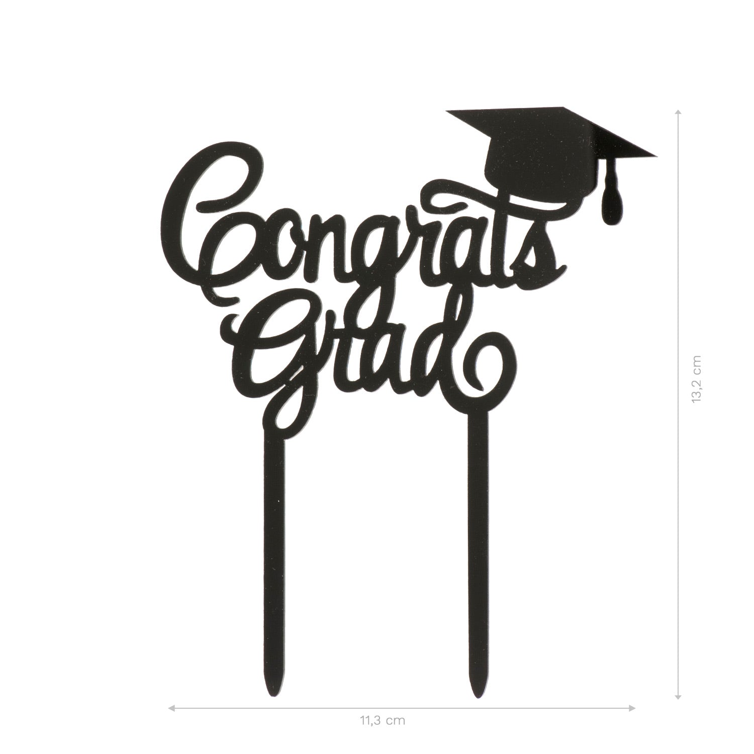 CAKE TOPPER GRADUAÇÃO 13,2X11,3CM