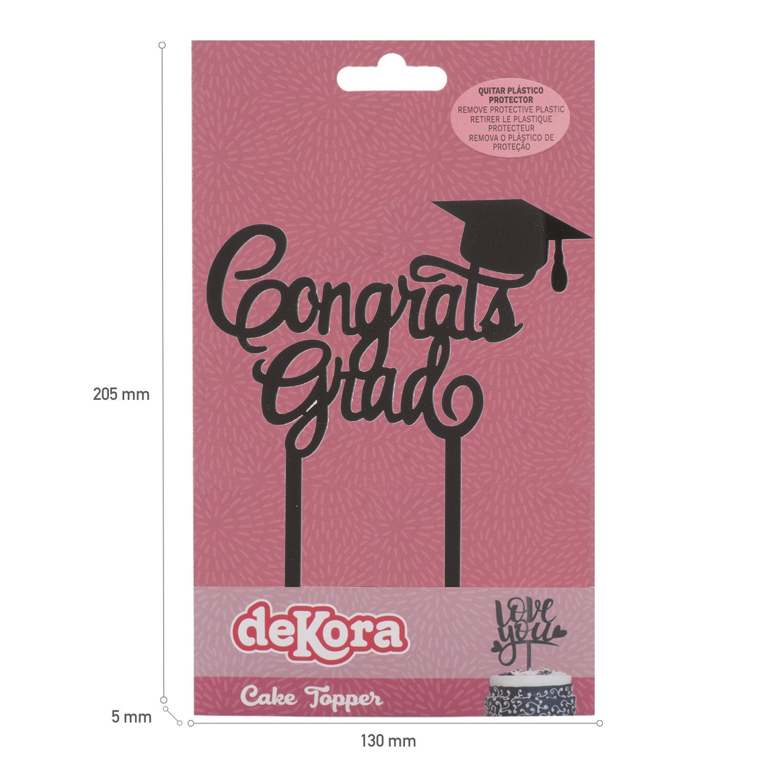 CAKE TOPPER GRADUAÇÃO 13,2X11,3CM