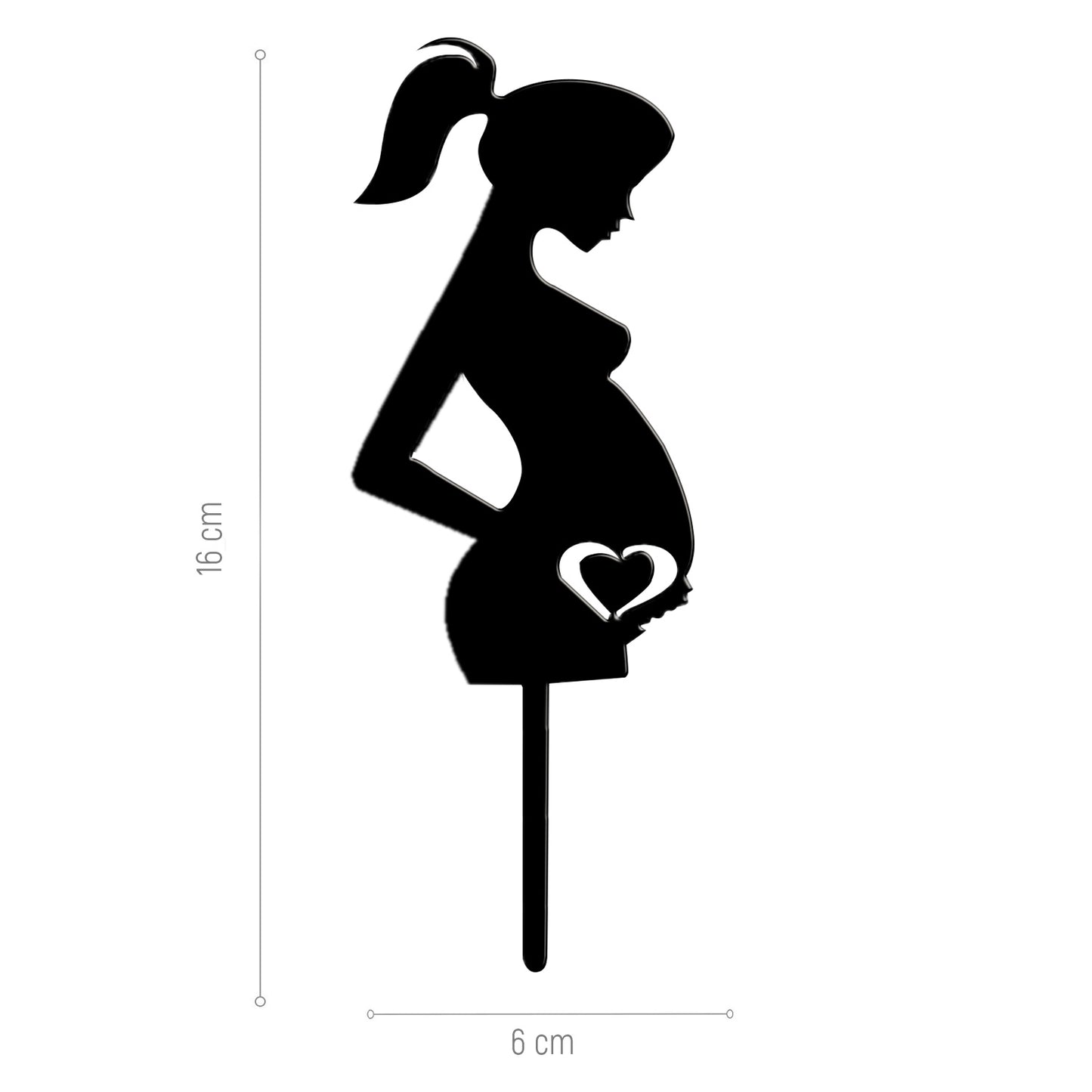 CAKE TOPPER GESTANTE 16X6CM
