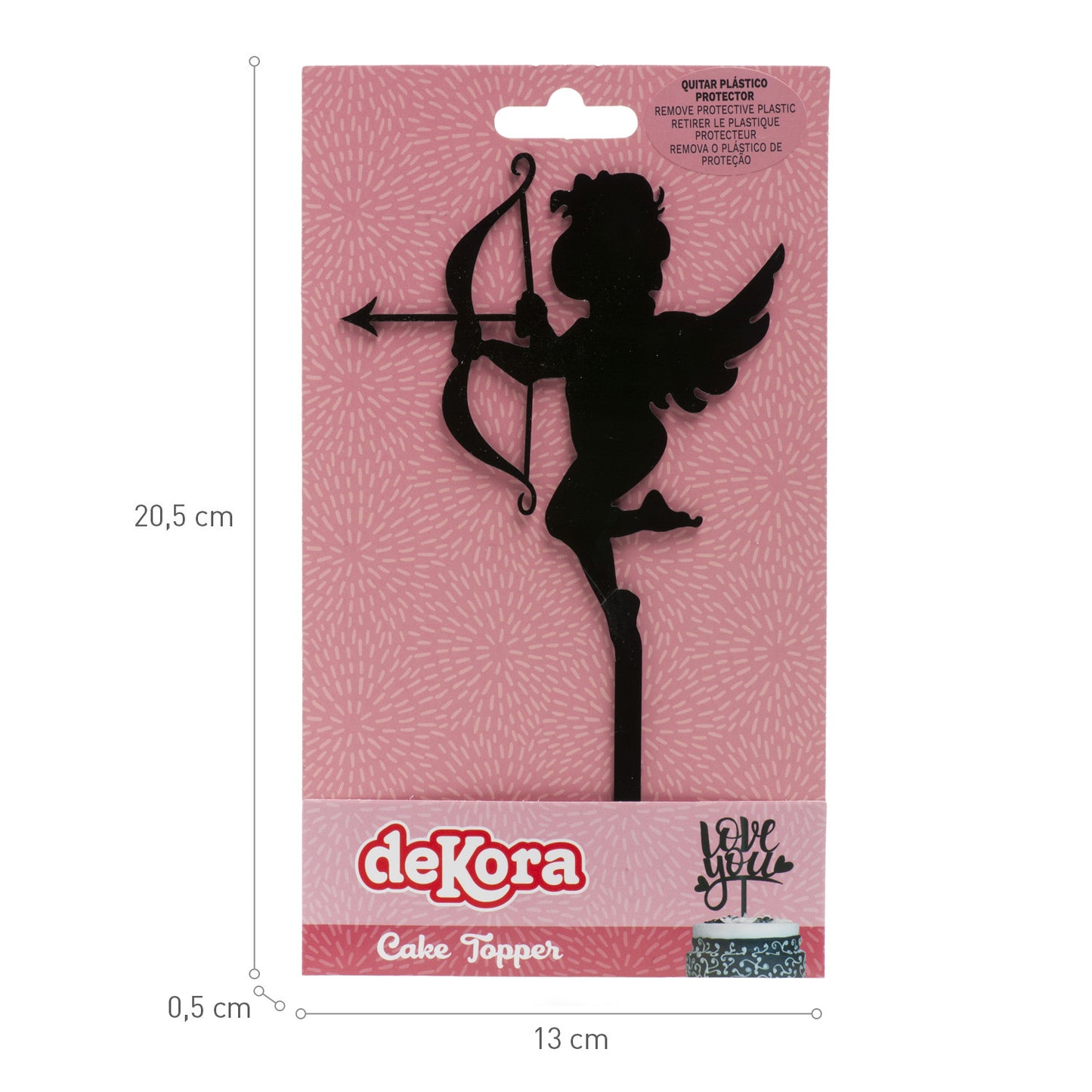 CAKE TOPPER CUPIDON 16X10CM