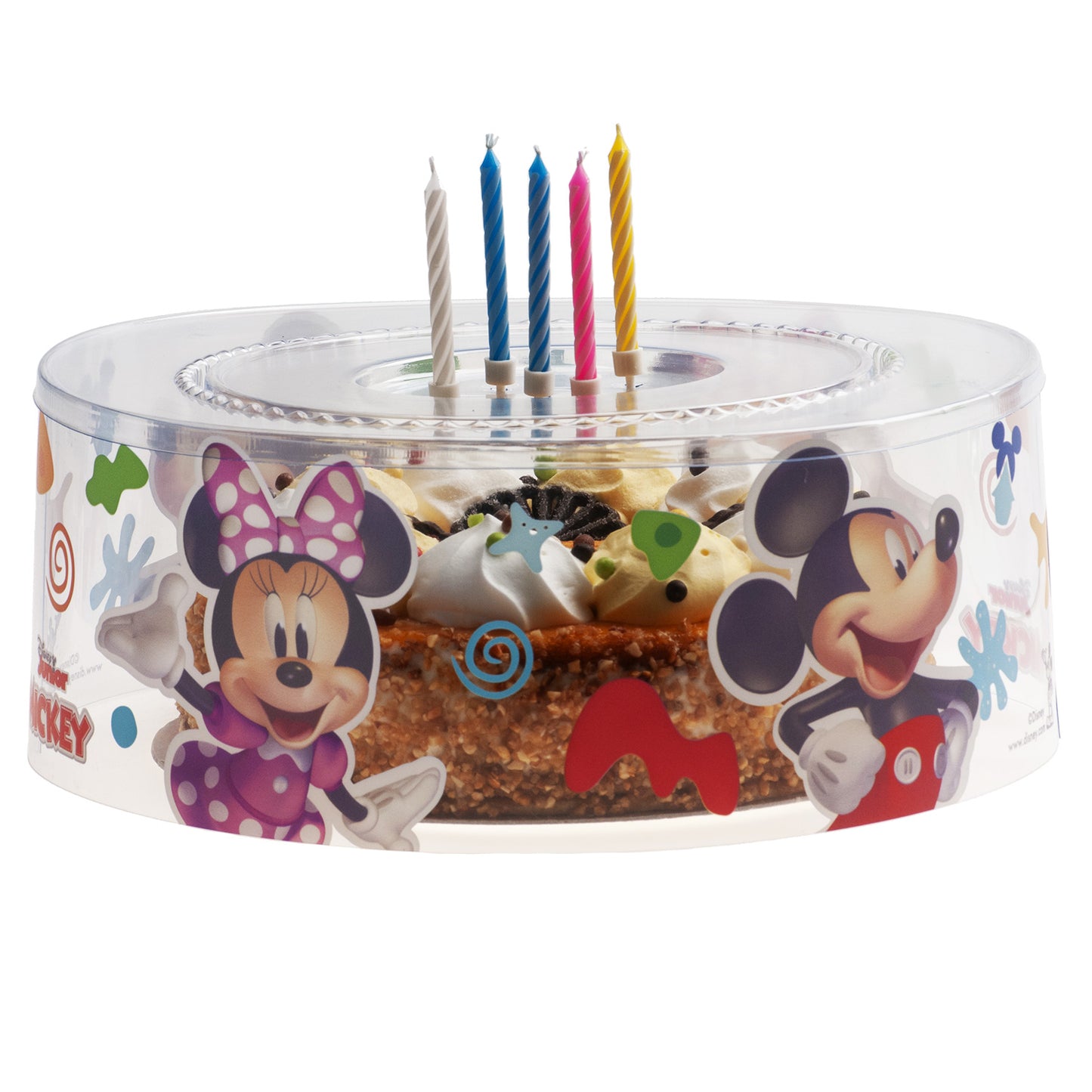 COBERTURAS PLASTICAS PARA BOLO MICKEY & FRIENDS Ø 25CM  H12CM