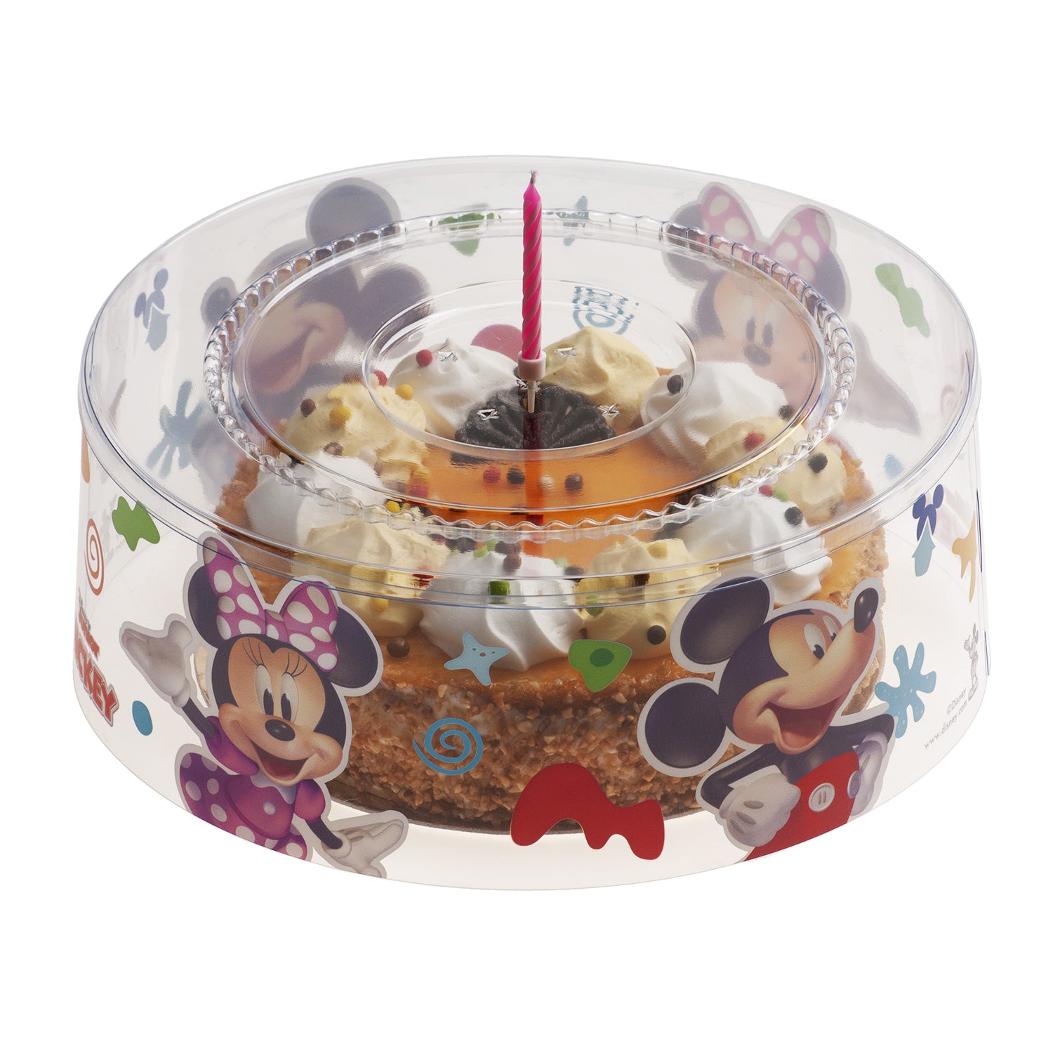 COBERTURAS PLASTICAS PARA BOLO MICKEY & FRIENDS Ø 25CM  H12CM