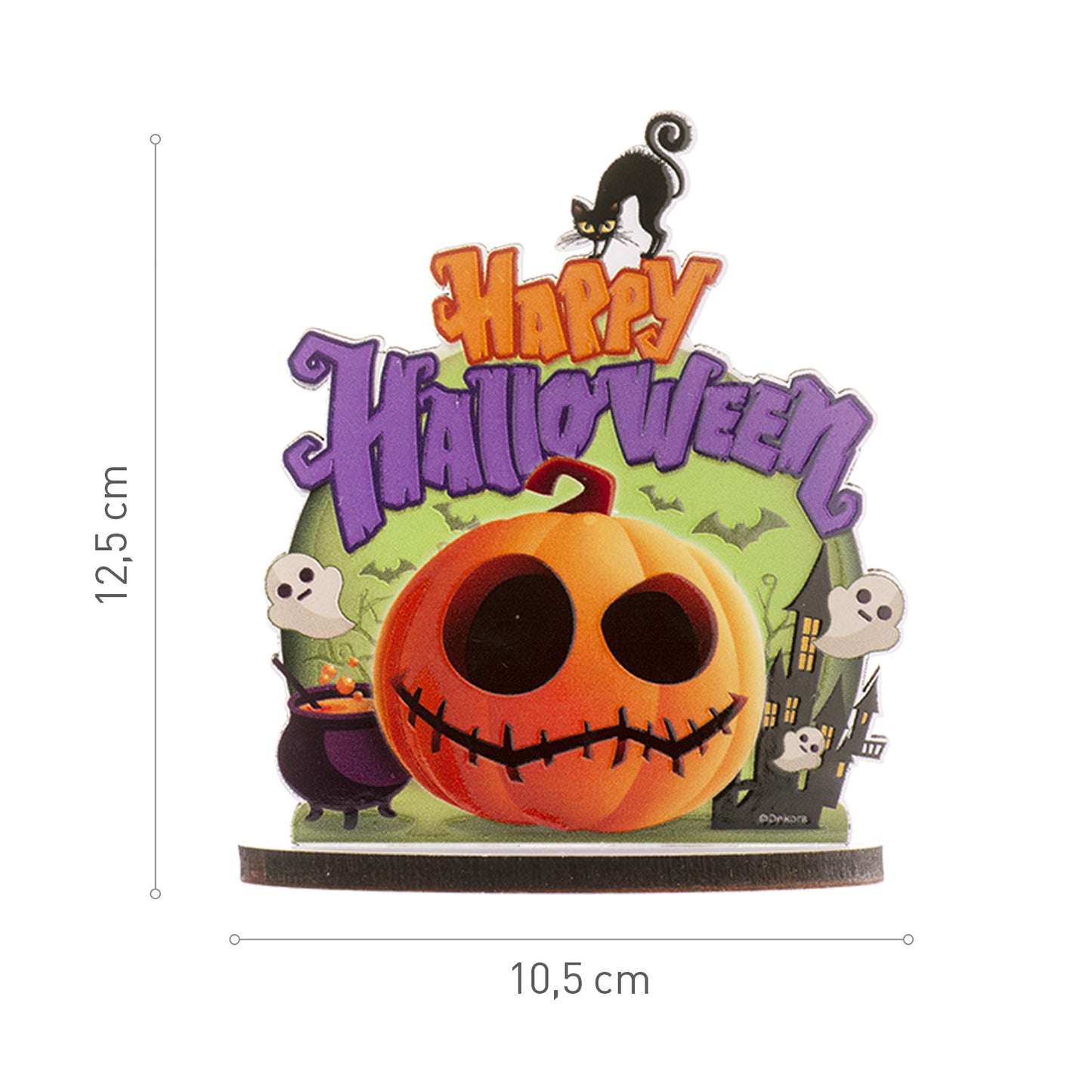 CAKE TOPPER HAPPY HALLOWEEN 10,5X12,5CM