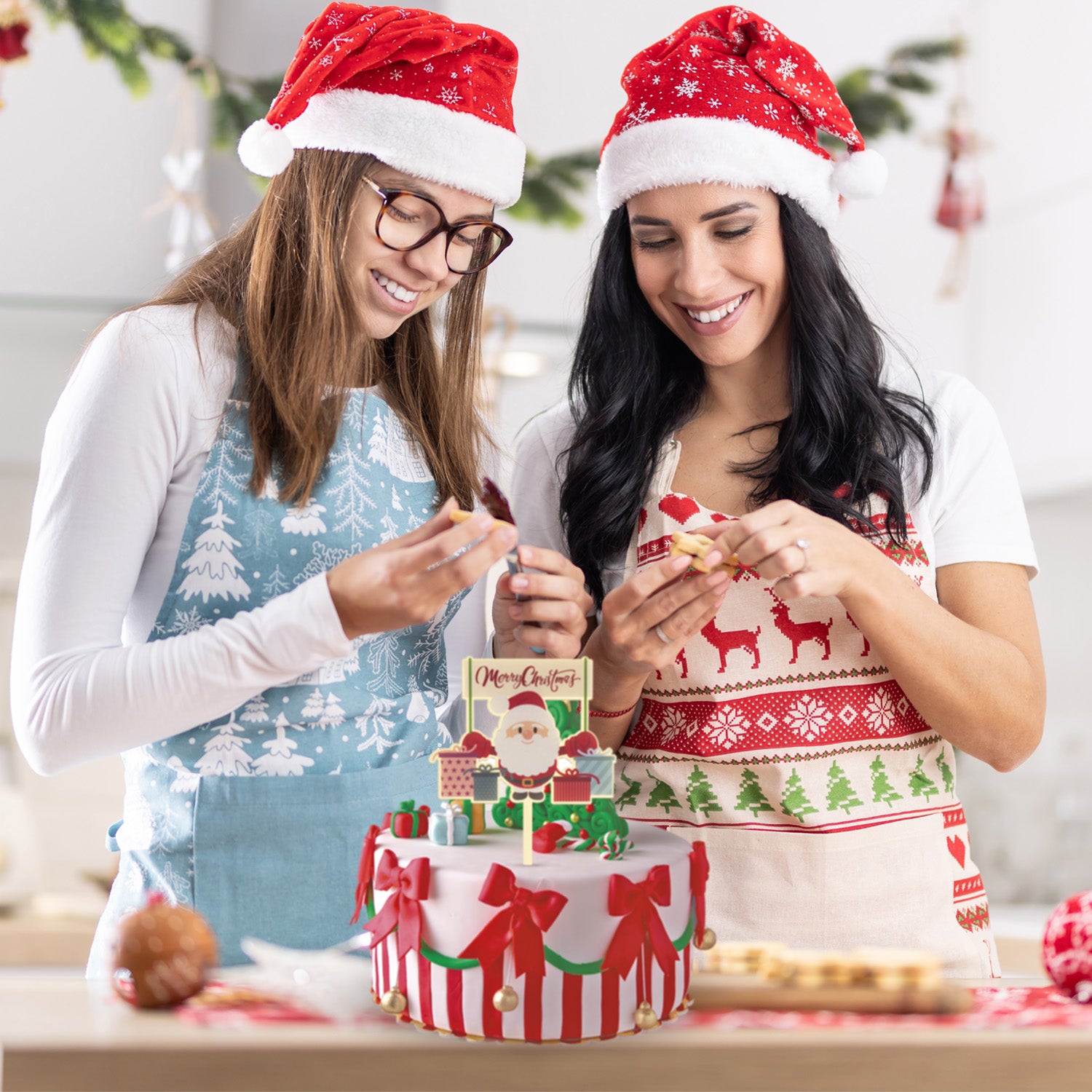 CAKE TOPPER BABBO NATALE 16X10.5CM