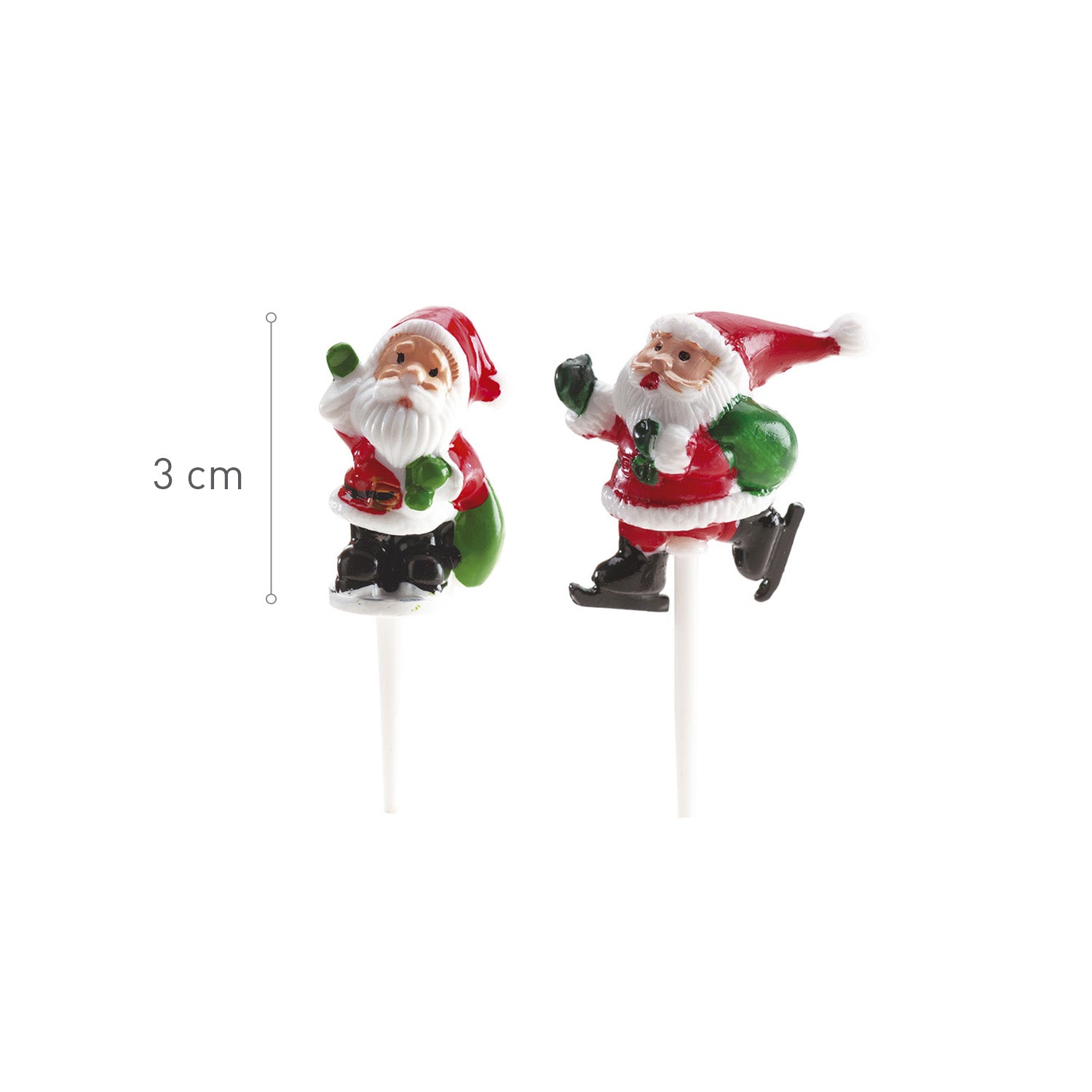 FIGURAS PLÁSTICAS PAPAI NOEL 8 MODELOS 3CM