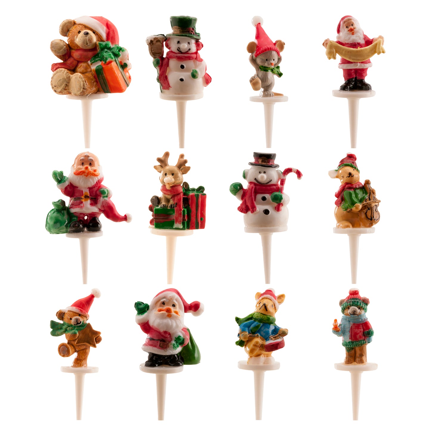 CHRISTMAS PLASTIC FIGURINES ASSORTED 3CM