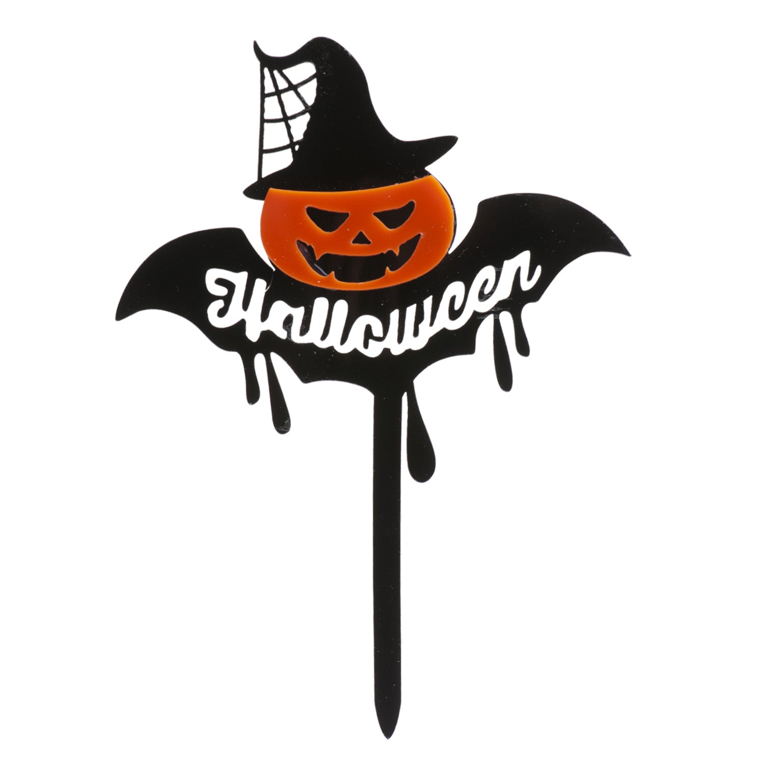  CAKE TOPPER HALLOWEEN 2 COLORI 16X11CM