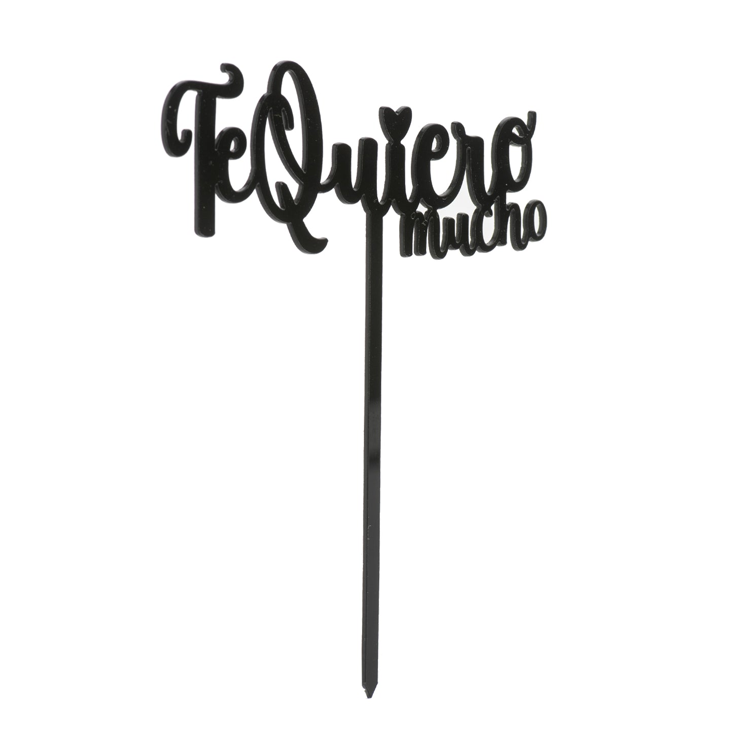 CAKE TOPPER NEGRO TE QUIERO MUCHO 12X15CM