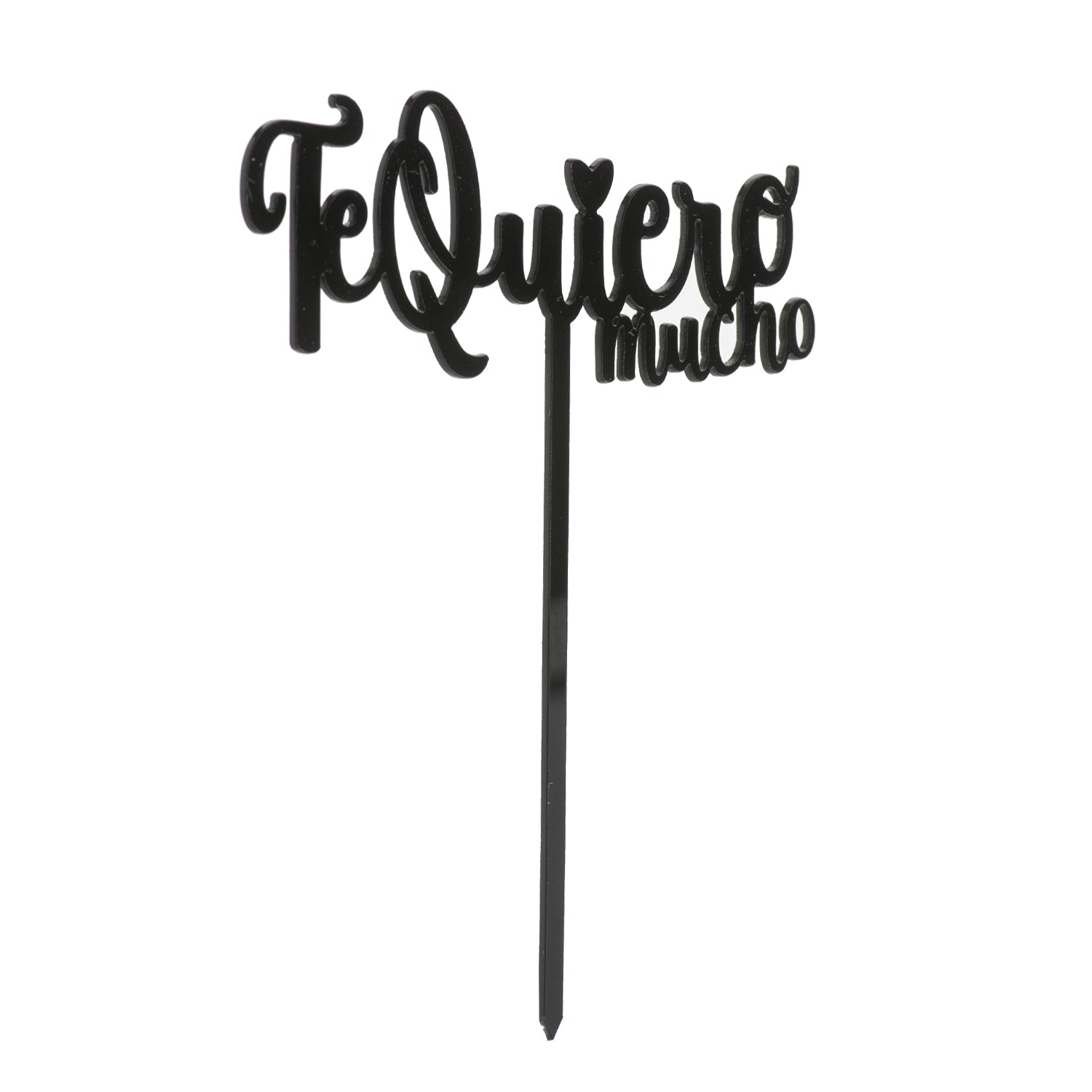 CAKE TOPPER PRETO TE QUIERO MUCHO 12X15CM