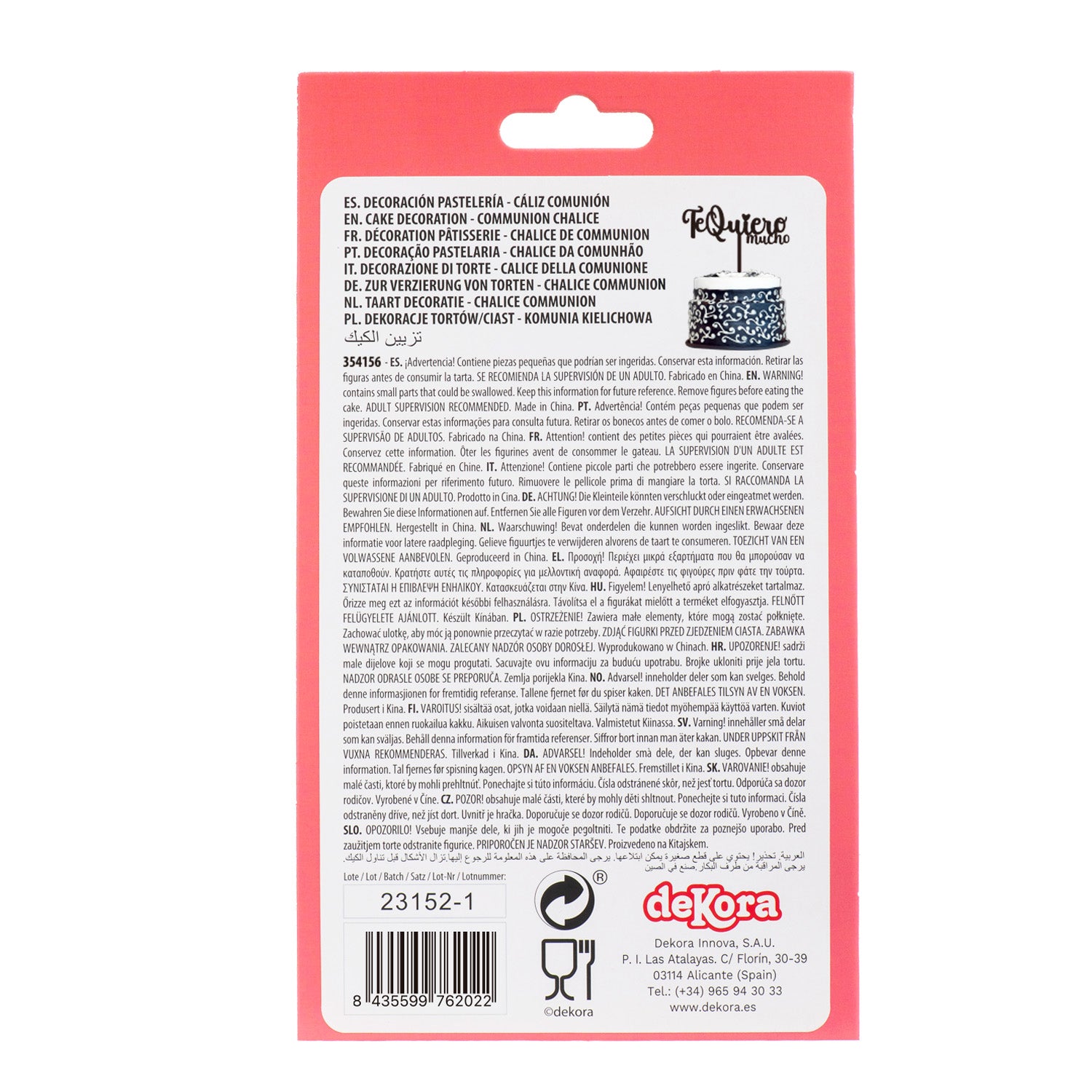 CAKE TOPPER PRETO TE QUIERO MUCHO 12X15CM