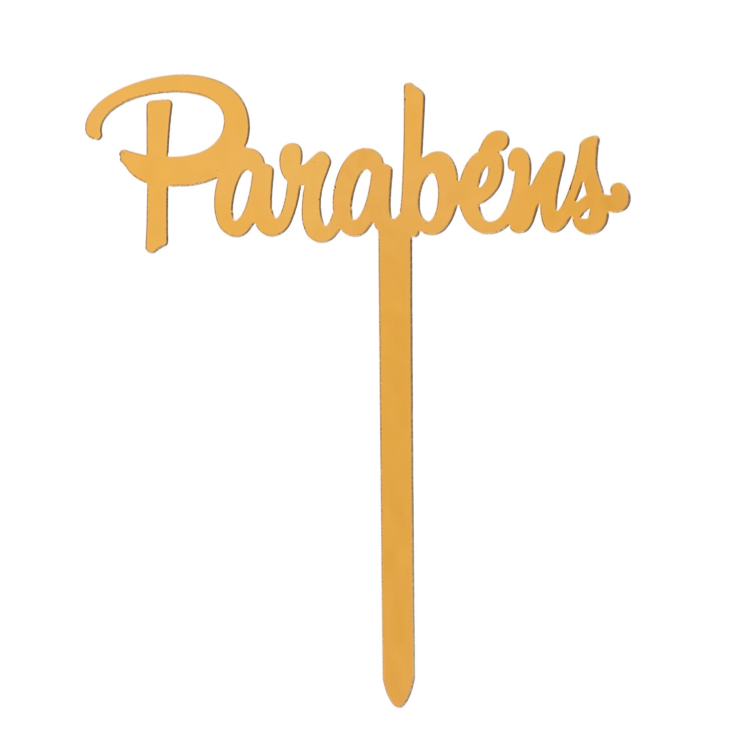 CAKE TOPPER  PARABENS ORO 11X14CM