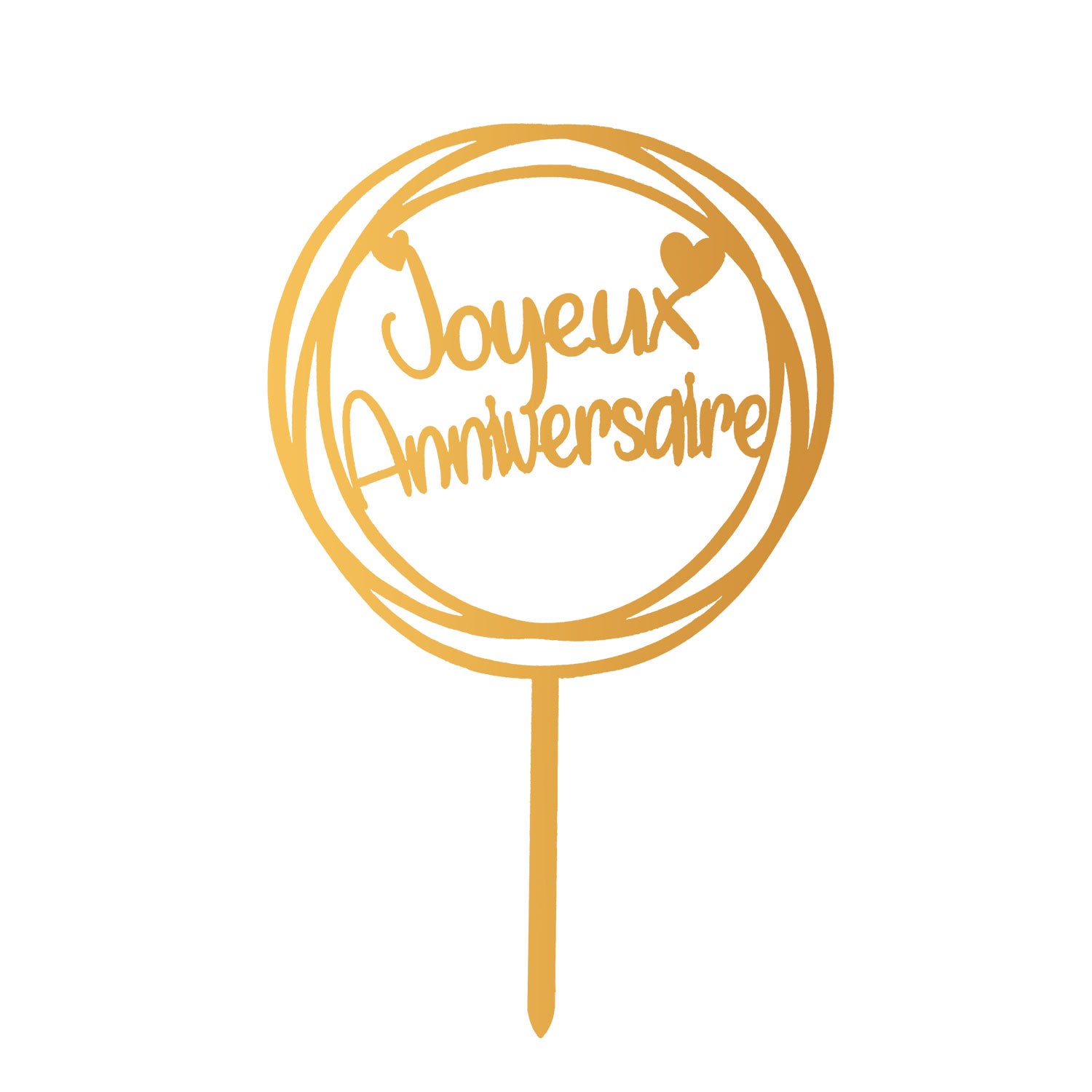 CAKE TOPPER JOYEUX ANNIVERSAIRE 10X16CM