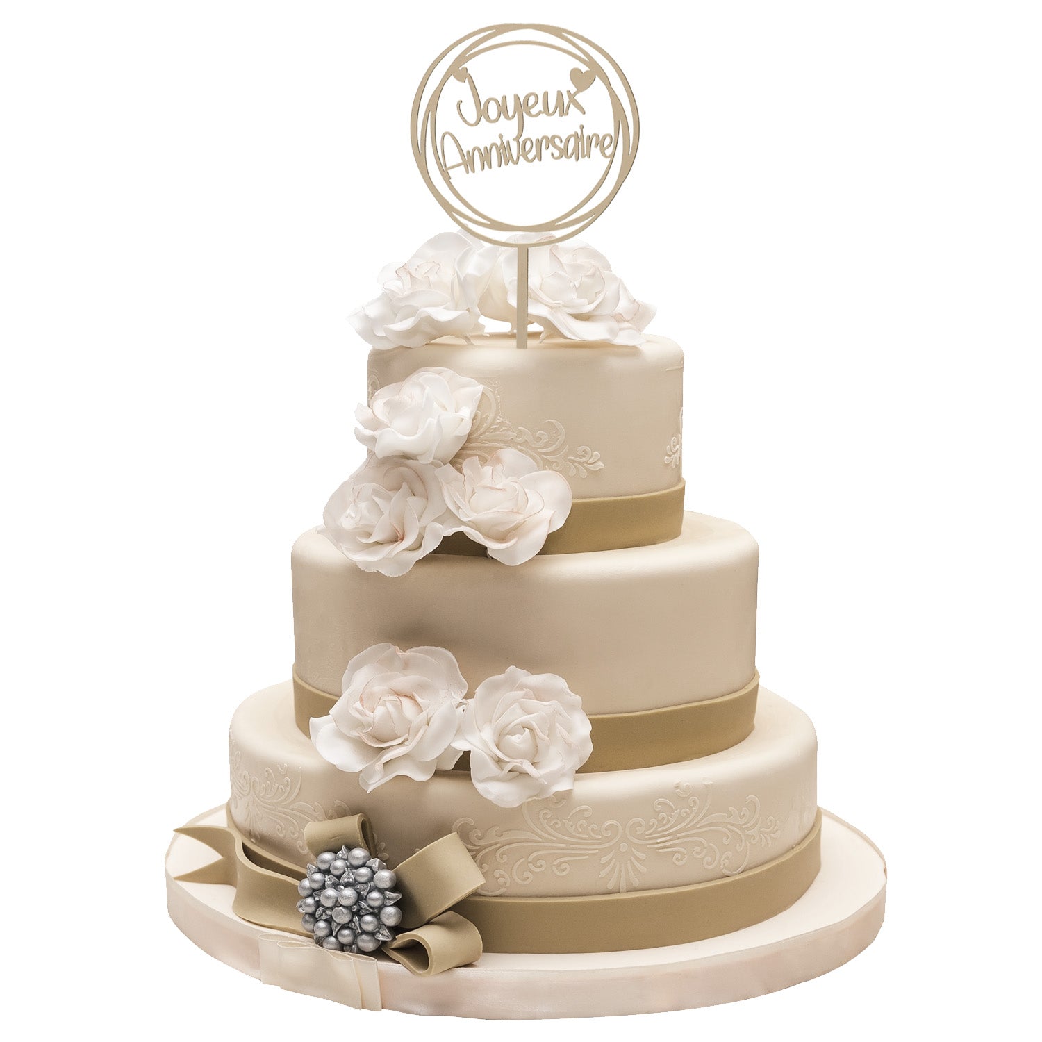 CAKE TOPPER JOYEUX ANNIVERSAIRE 10X16CM