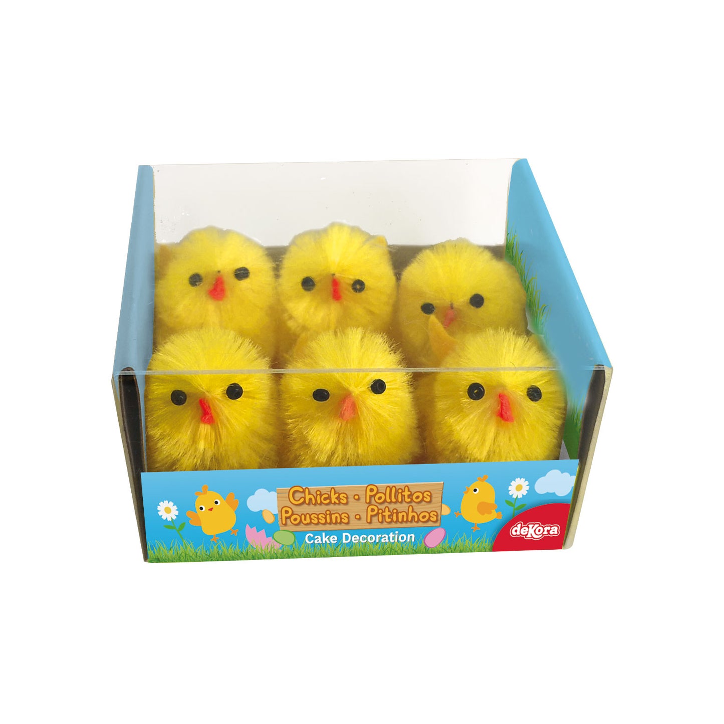 BOX OF 6 YELLOW EASTER CHICKS 2.5CM