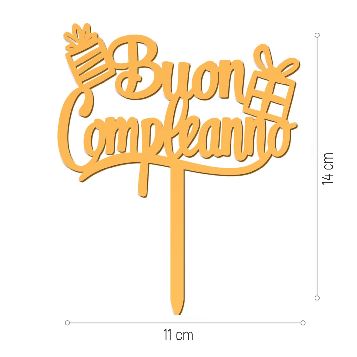 CAKE TOPPER BUON COMPLEANNO