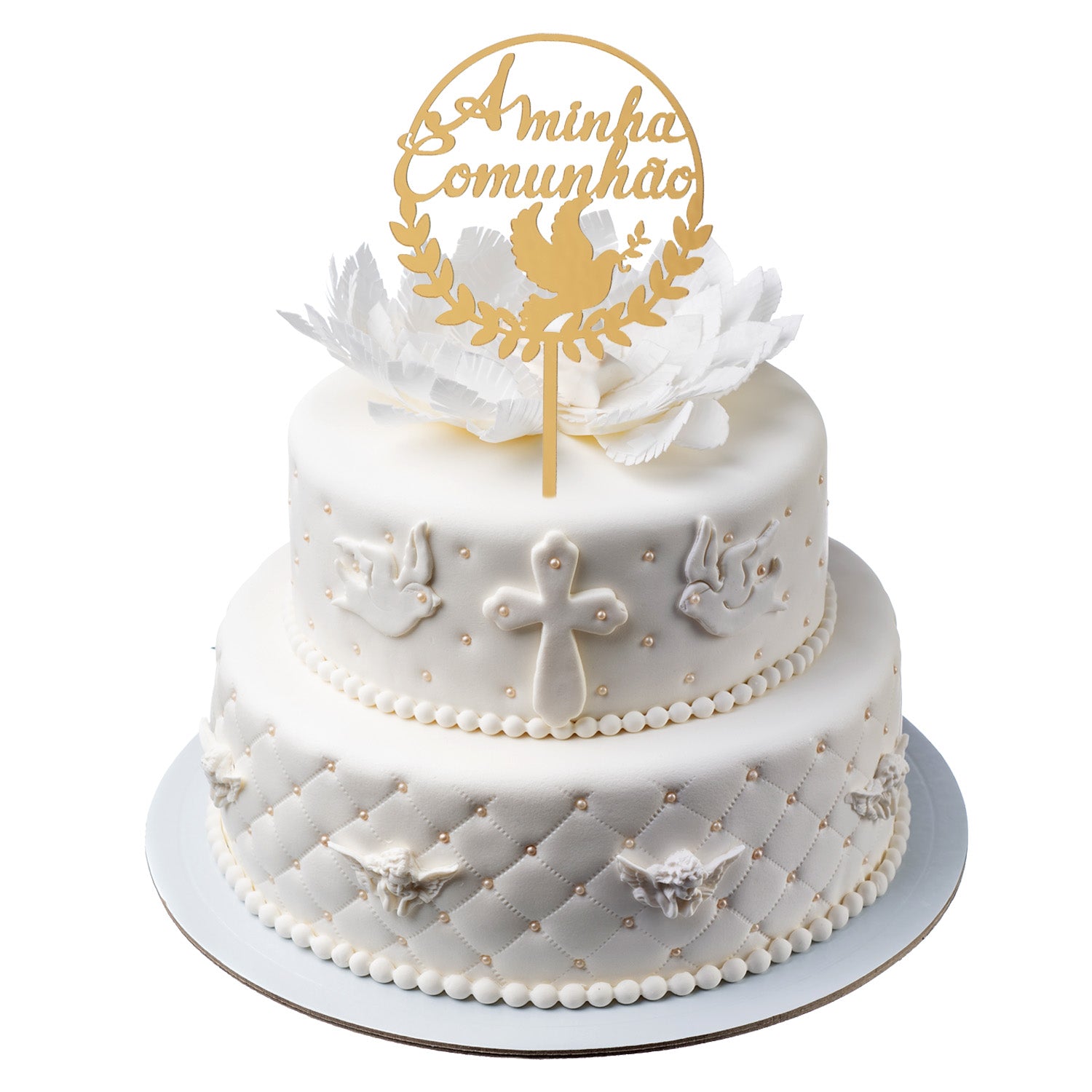 CAKE TOPPER A MINHA COMUNHAO 15 X 10CM