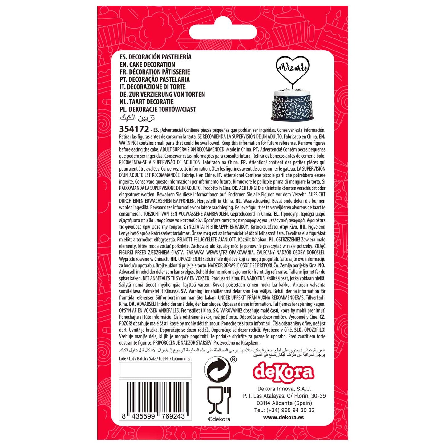 CAKE TOPPER MR AND MRS BLACK HEART