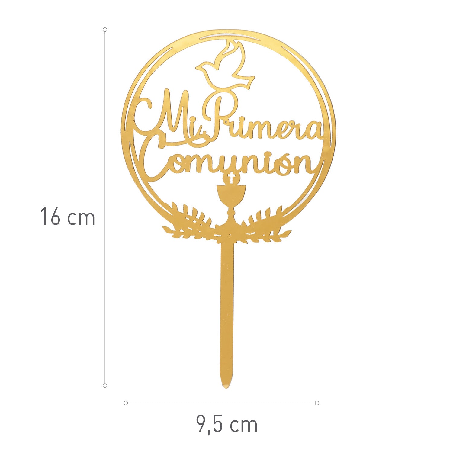 CAKE TOPPER MI PRIMERA COMUNIÓN 16X9.5CM
