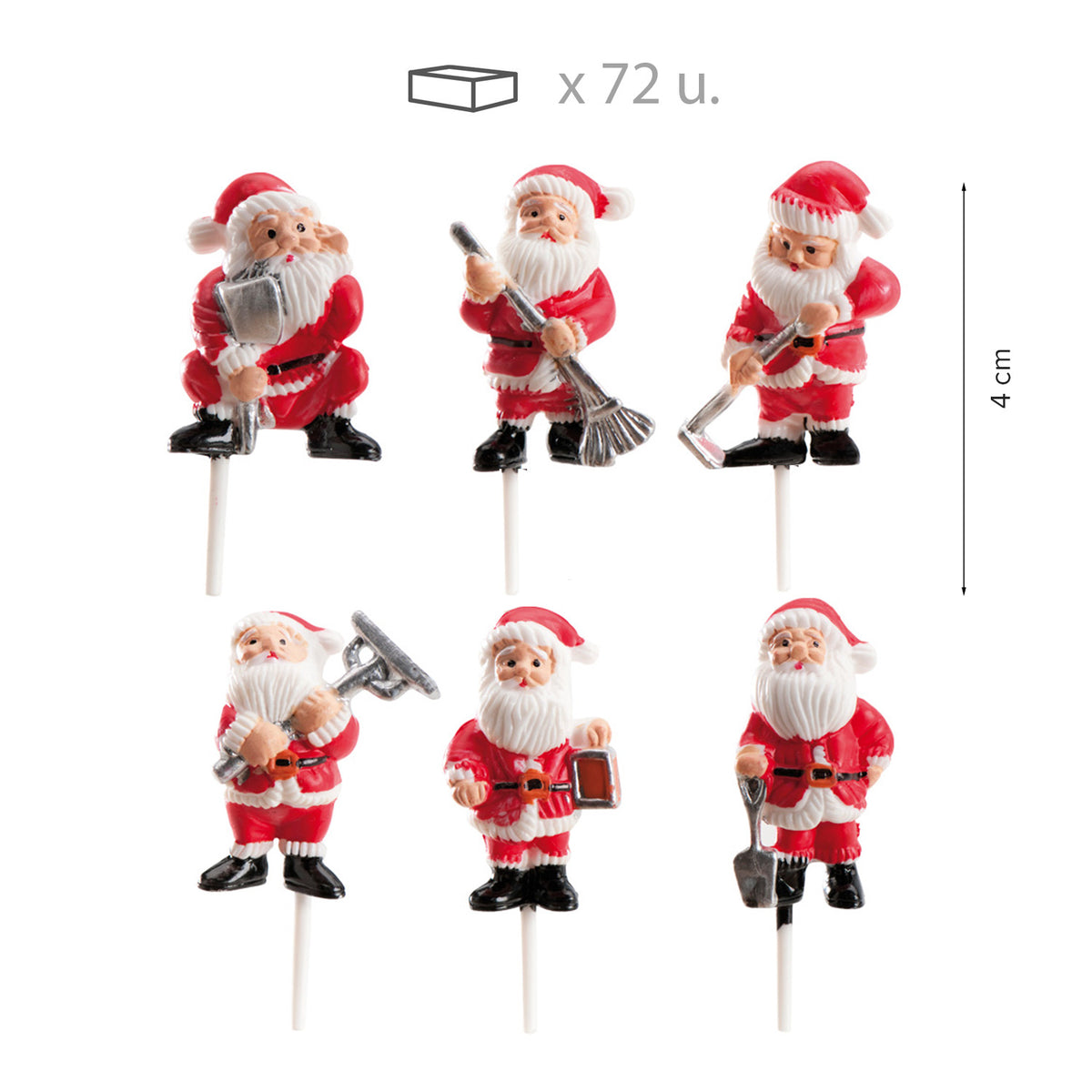 PAI NATAL 6 MODELOS DE PLÁSTICO VARIADOS 4CM 72 UDS