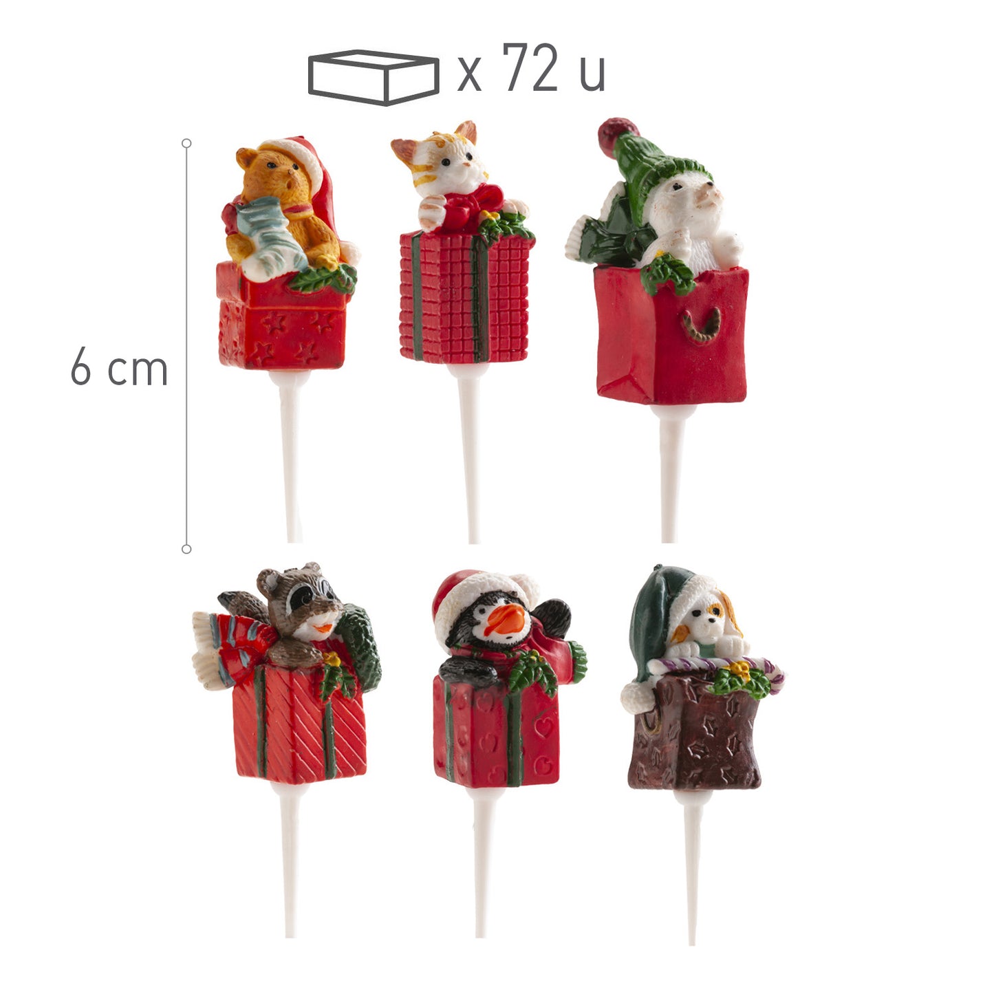 FIGURAS DE PLÁSTICO REGALOS Y ANIMALES 1.5X6CM