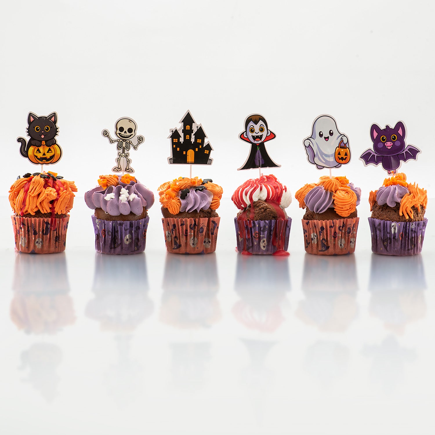 ASSORTED HALLOWEEN CAKE TOPPERS 16 UNITS